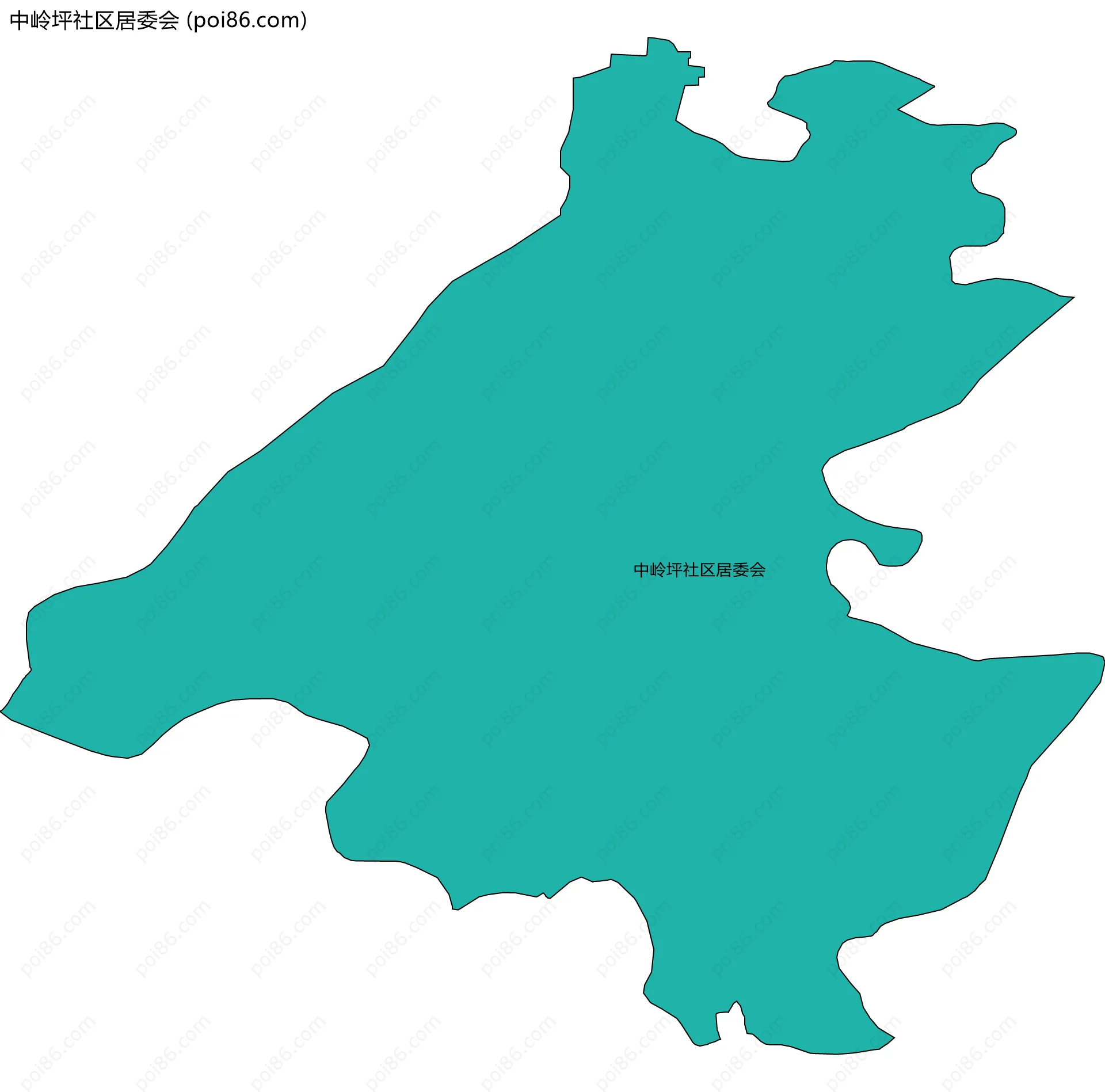 中岭坪社区居委会边界地图