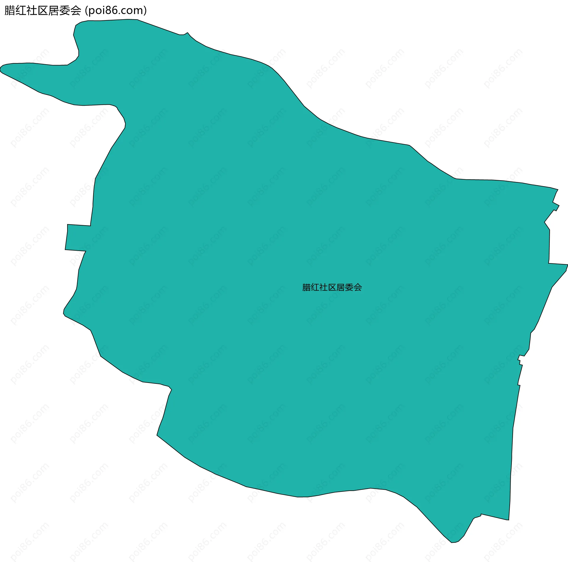 腊红社区居委会边界地图