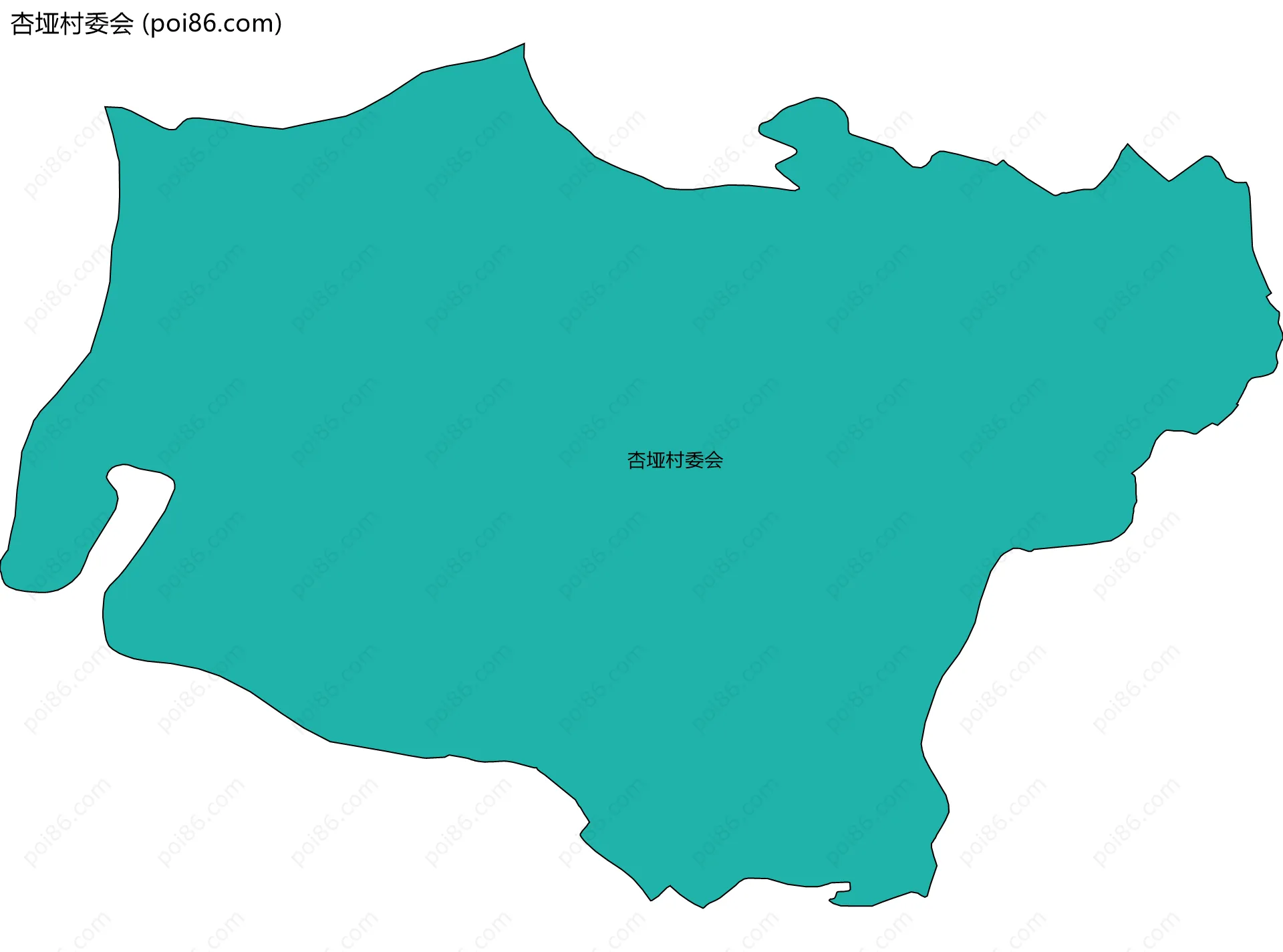 杏垭村委会边界地图