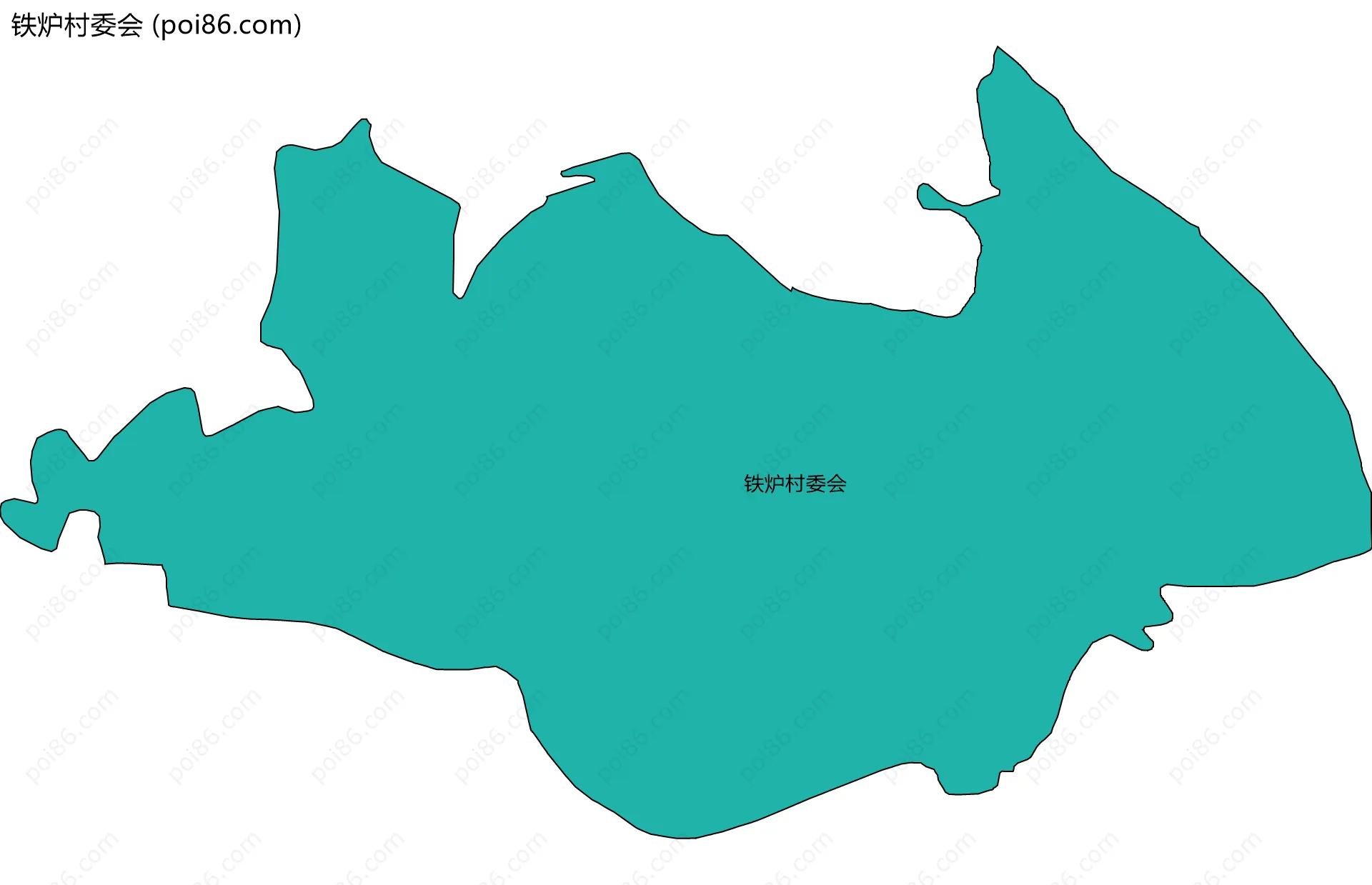 铁炉村委会边界地图