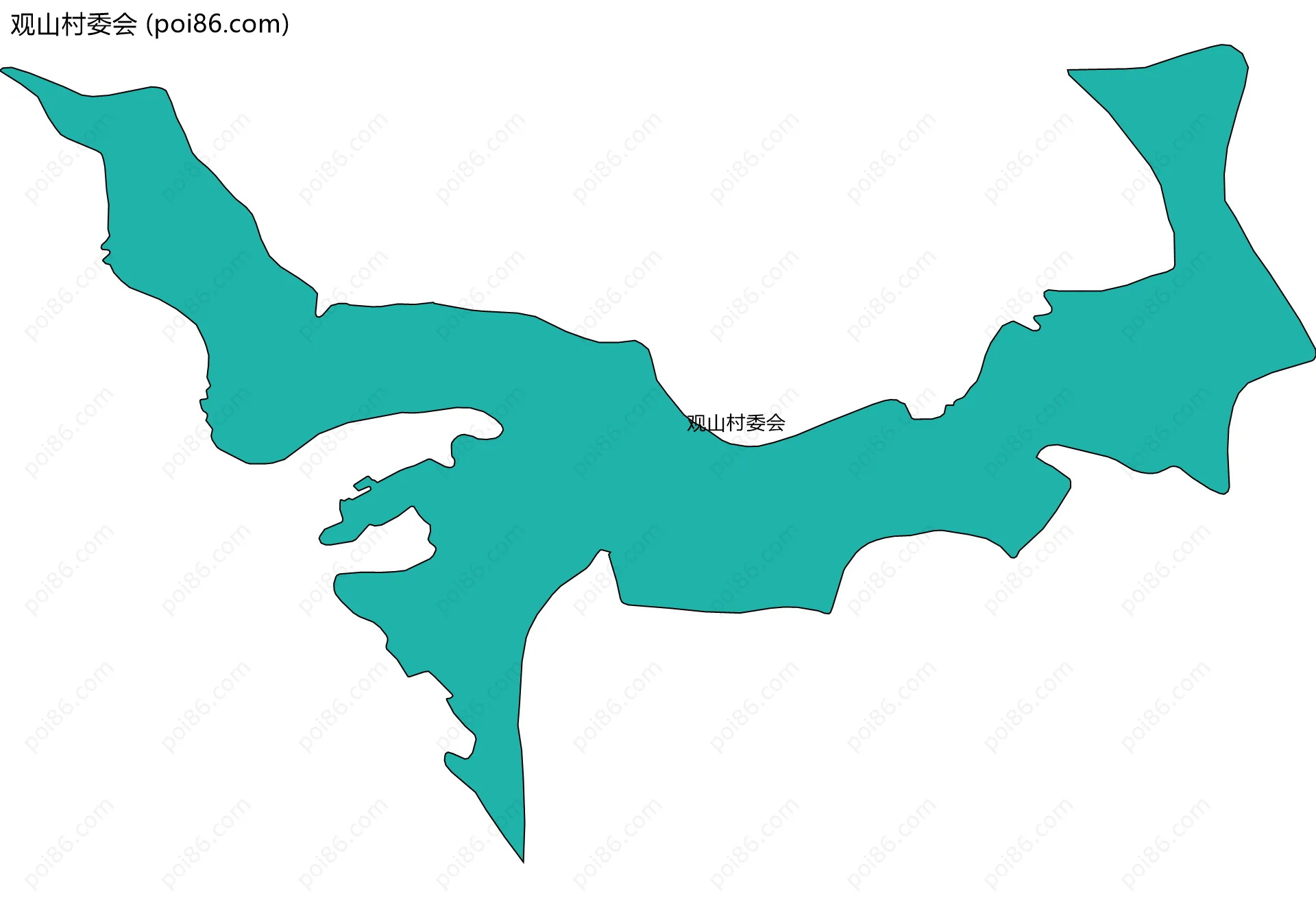 观山村委会边界地图