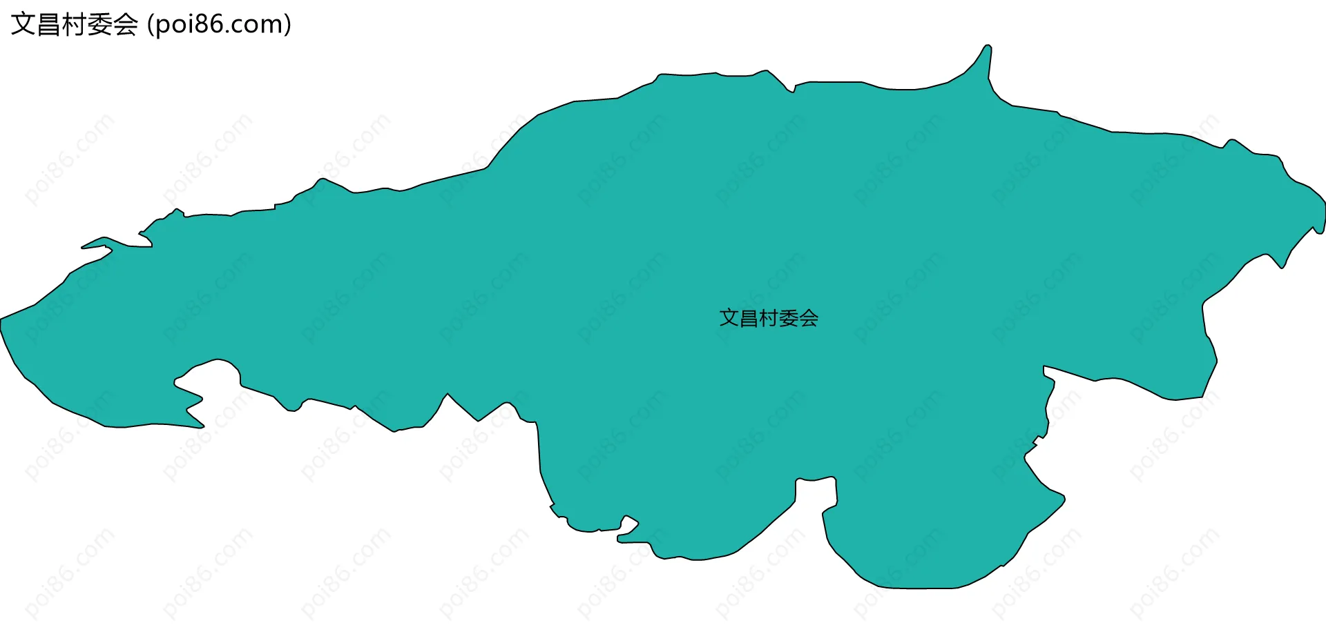 文昌村委会边界地图