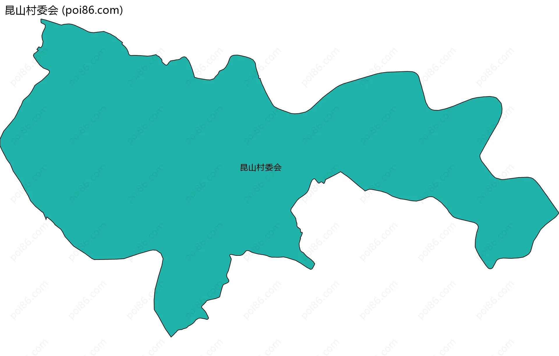 昆山村委会边界地图