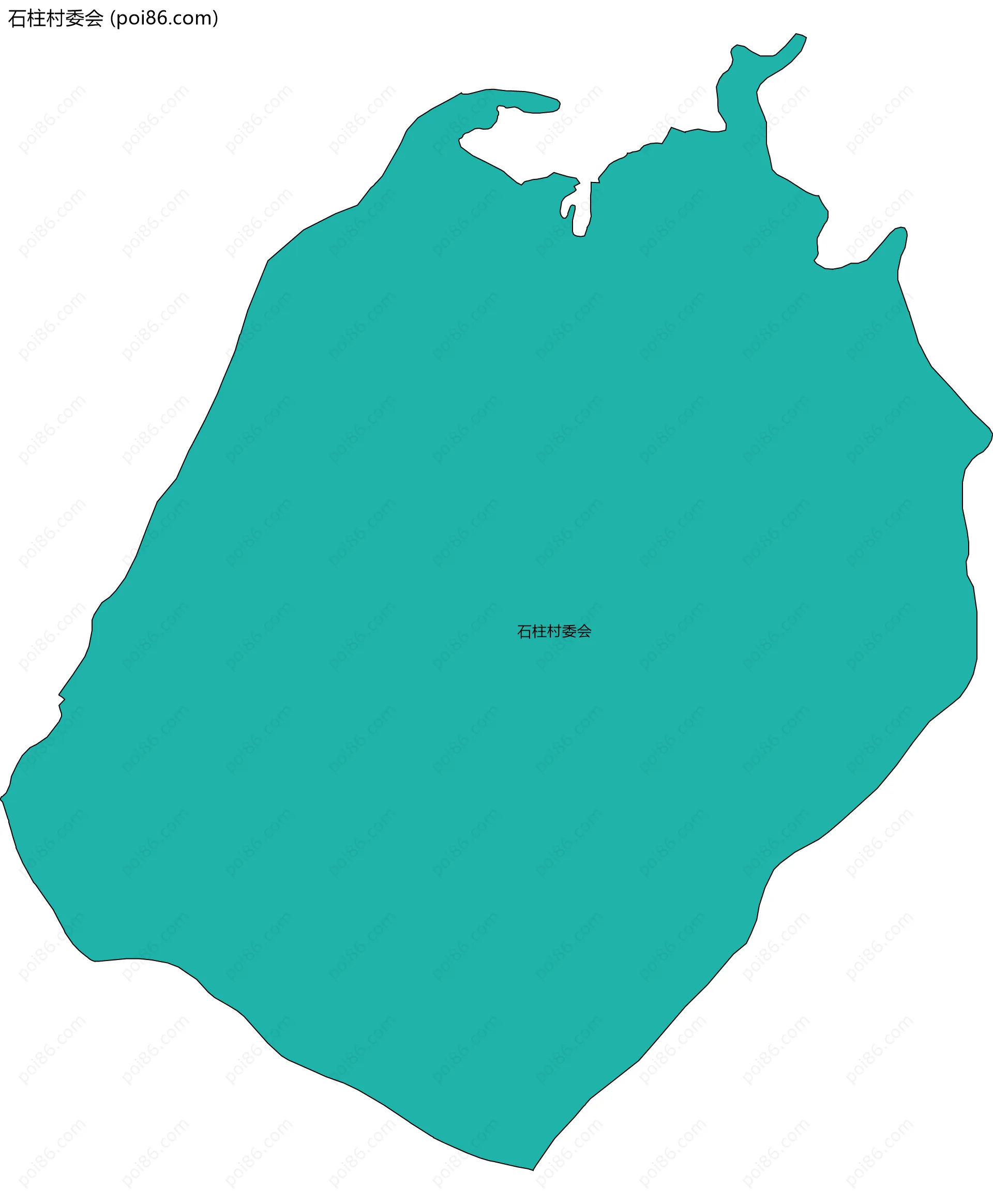 石柱村委会边界地图