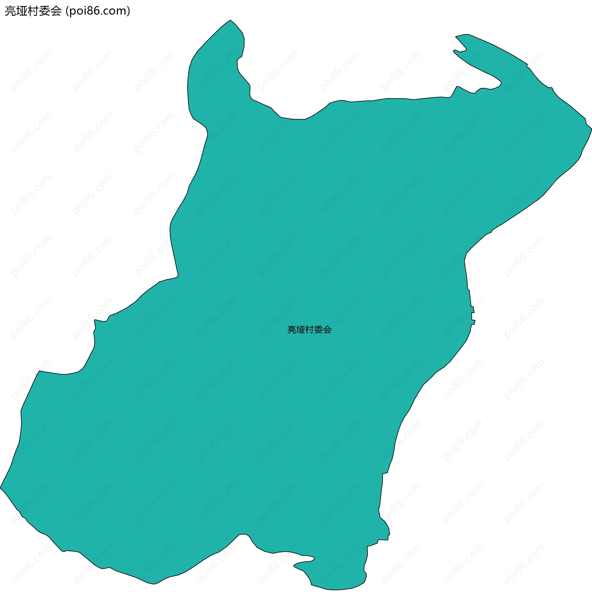 亮垭村委会边界地图