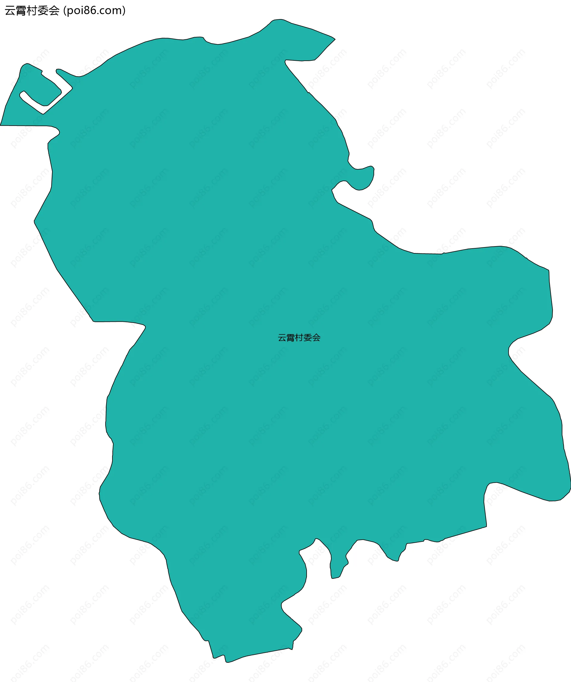 云霄村委会边界地图