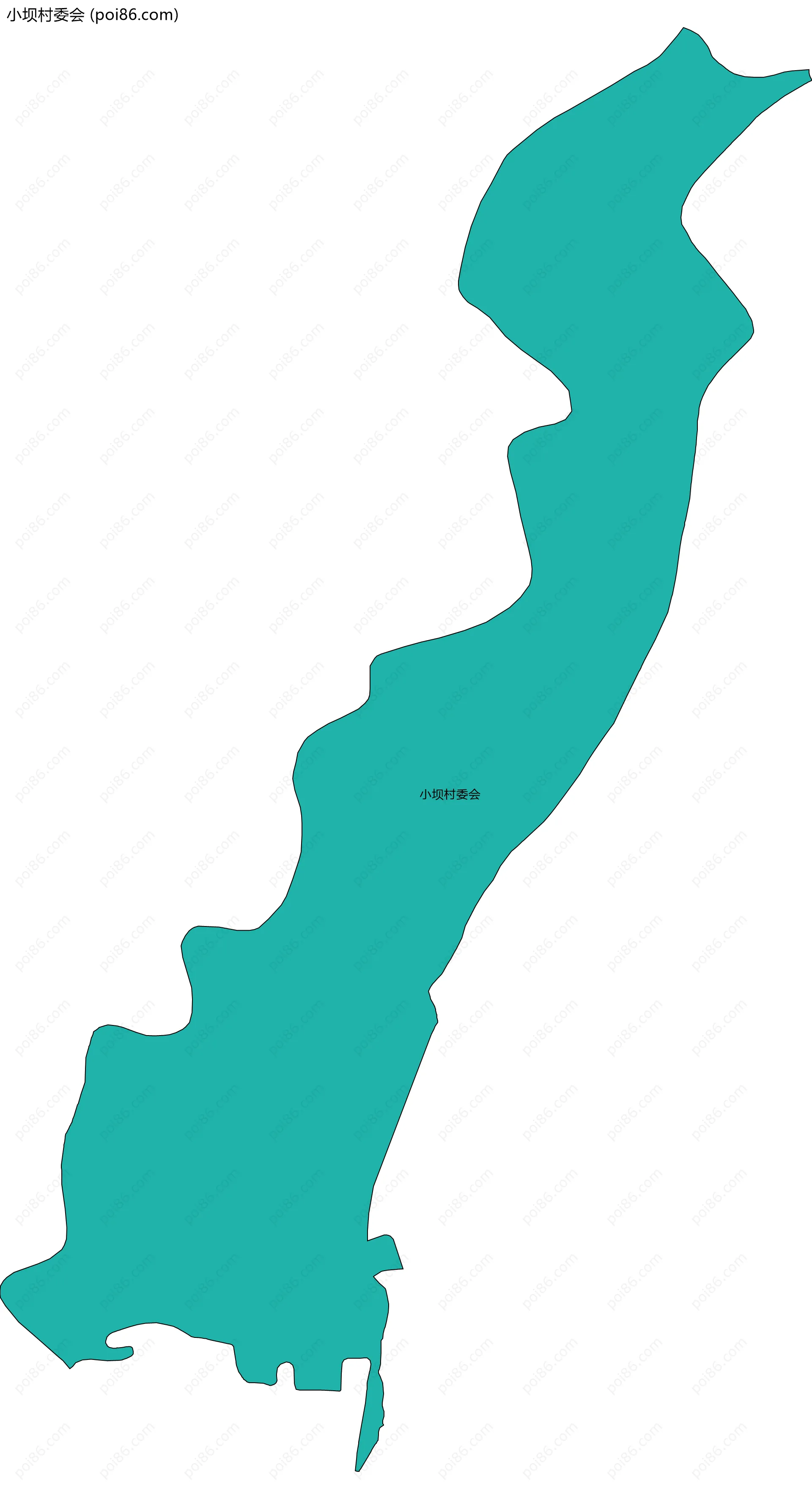 小坝村委会边界地图