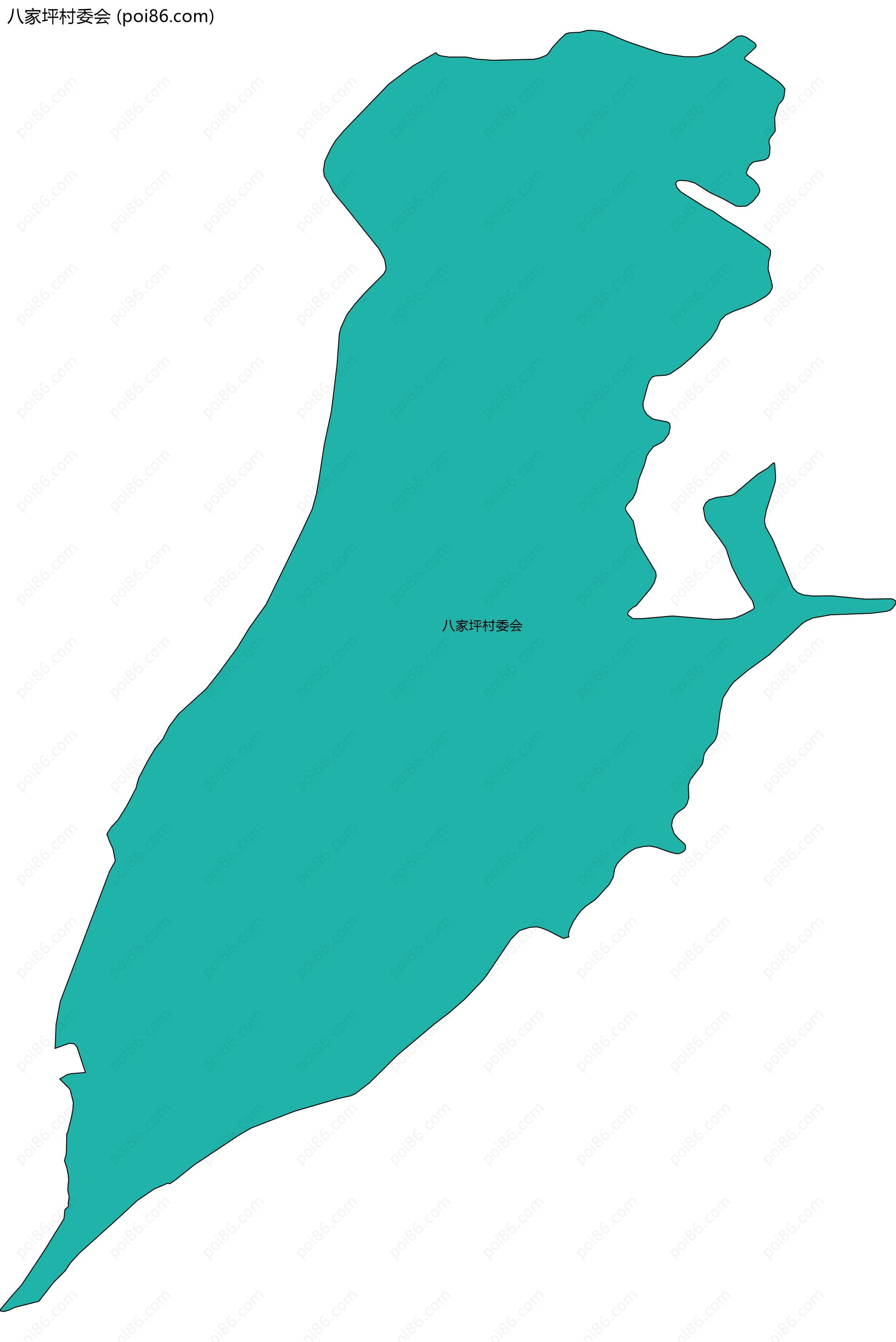 八家坪村委会边界地图