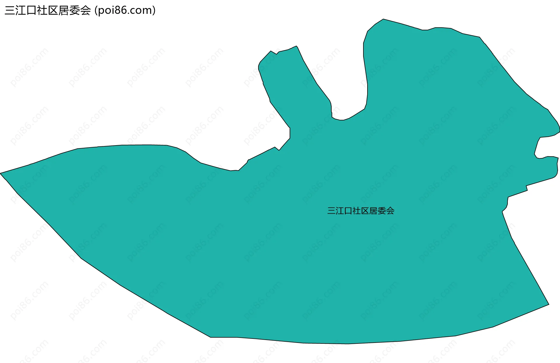 三江口社区居委会边界地图