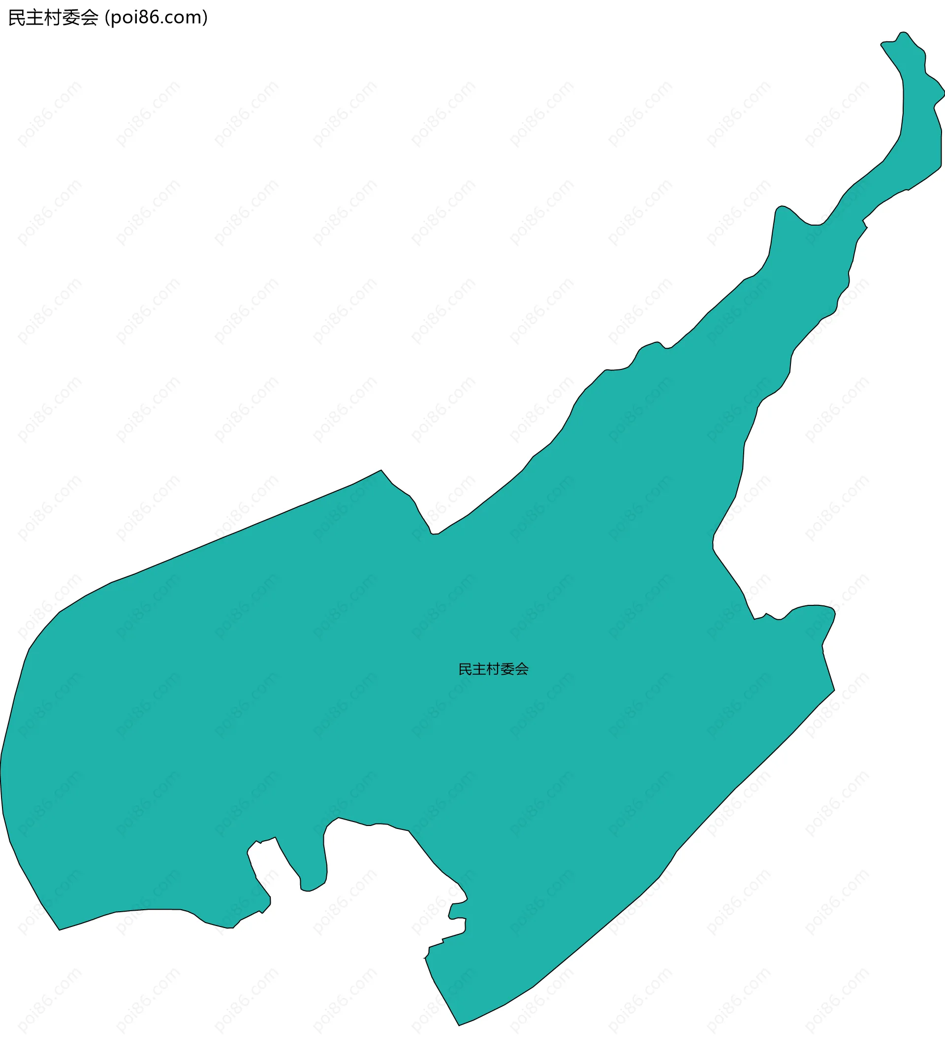 民主村委会边界地图