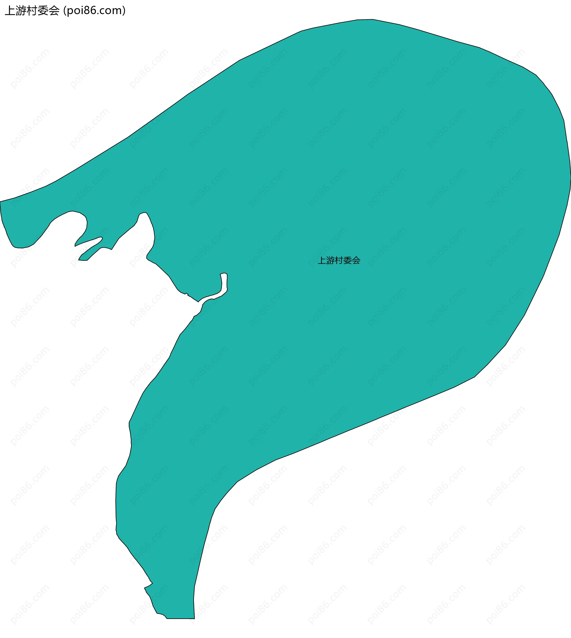 上游村委会边界地图