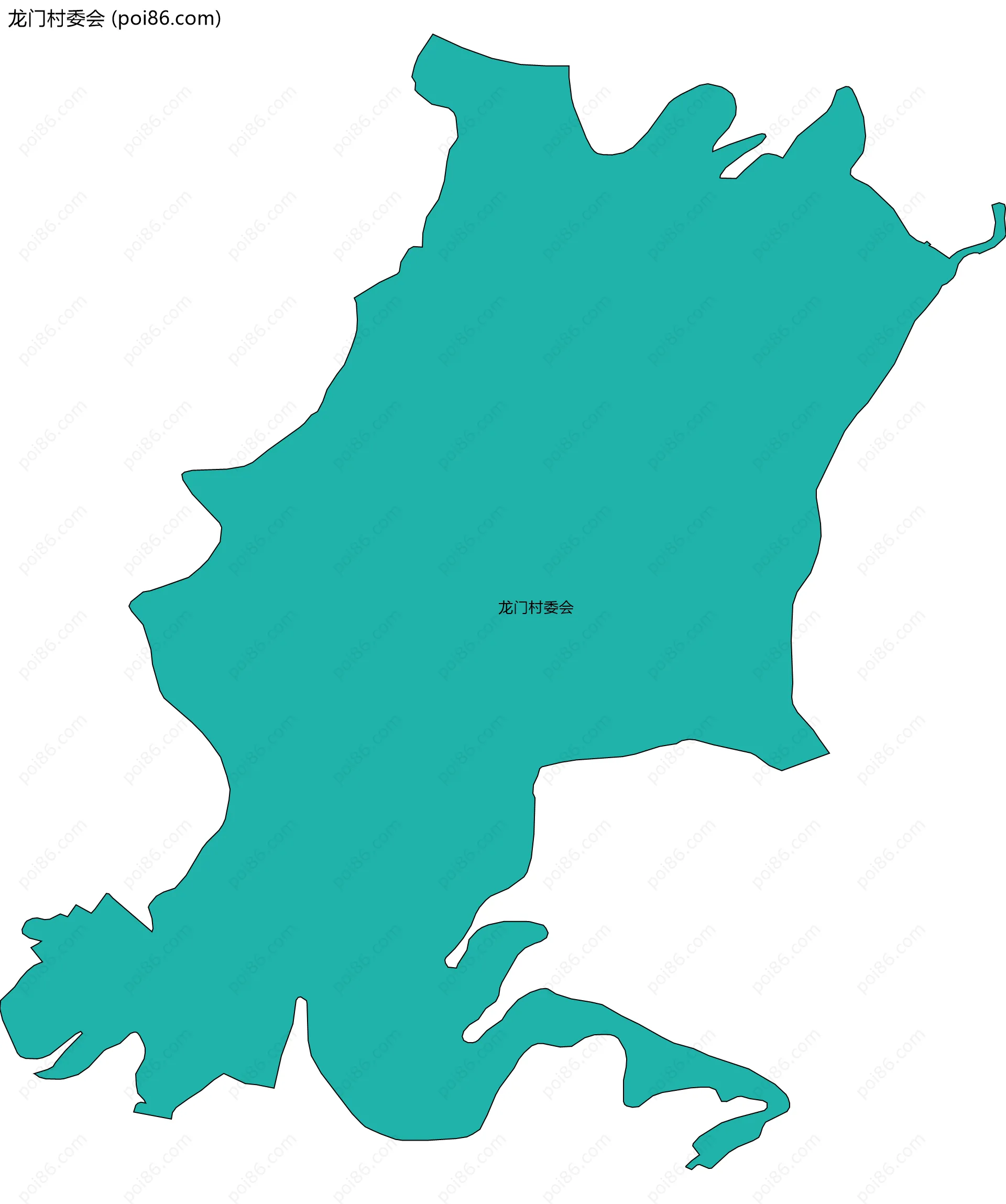 龙门村委会边界地图