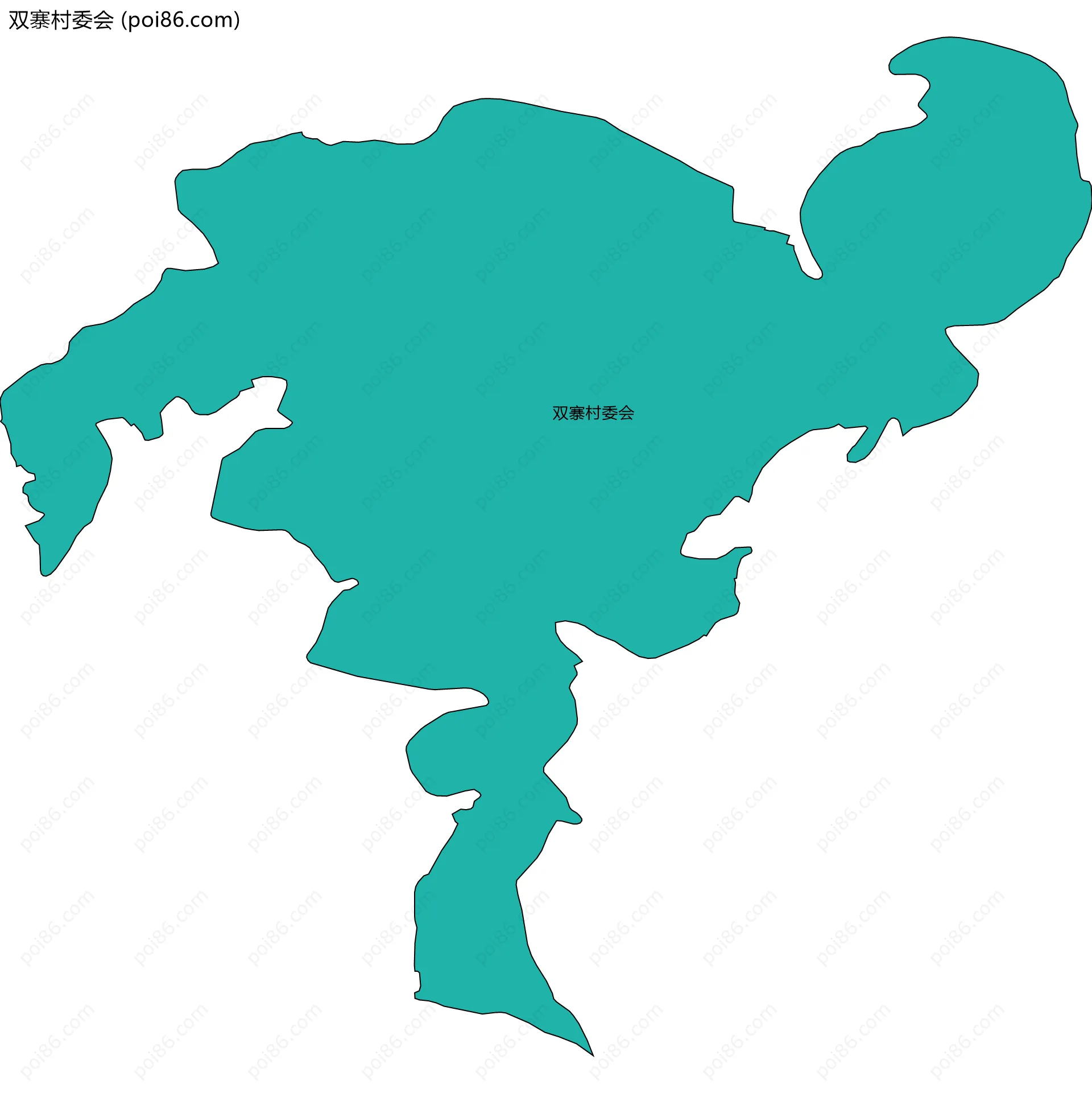 双寨村委会边界地图