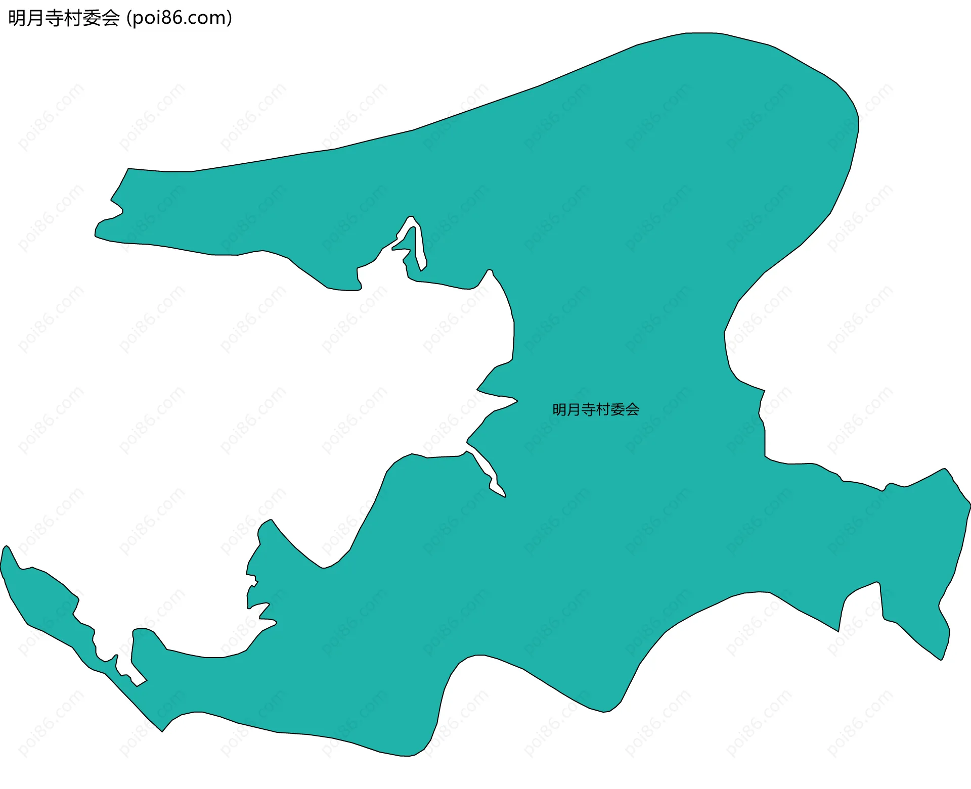 明月寺村委会边界地图