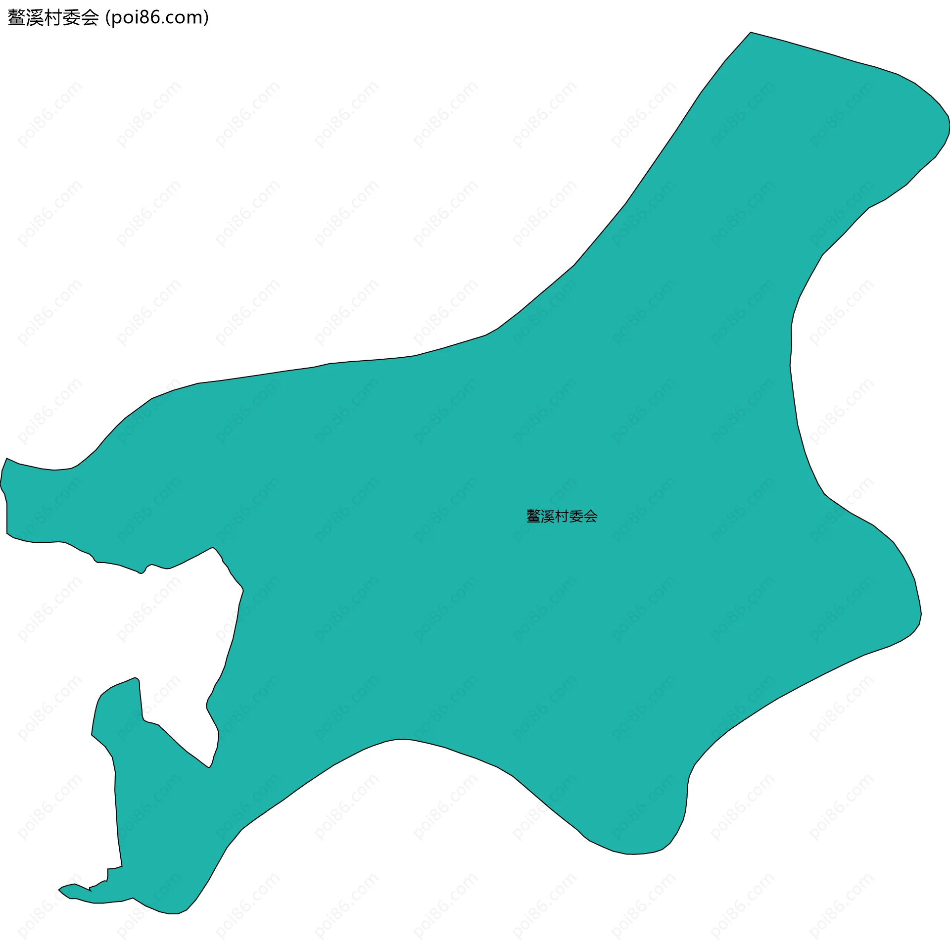鳌溪村委会边界地图