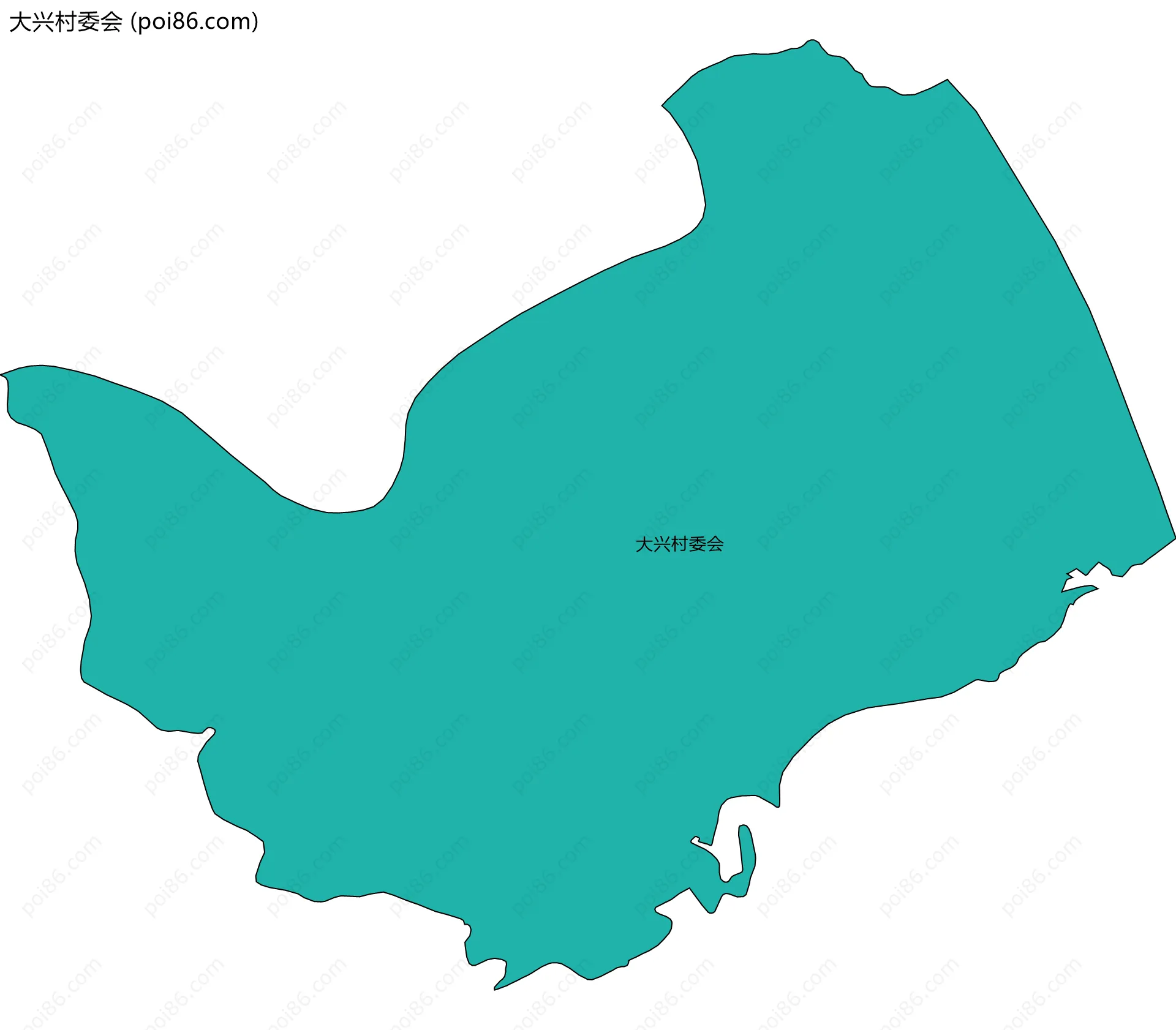 大兴村委会边界地图