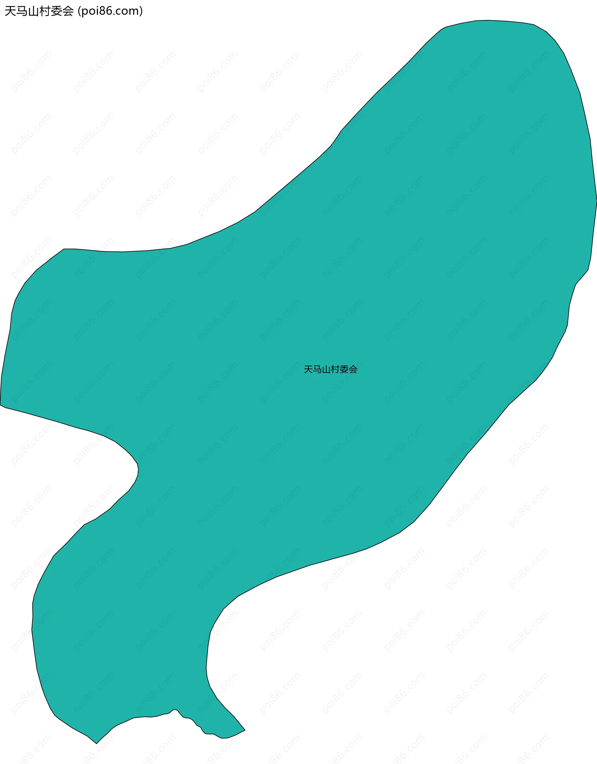 天马山村委会边界地图