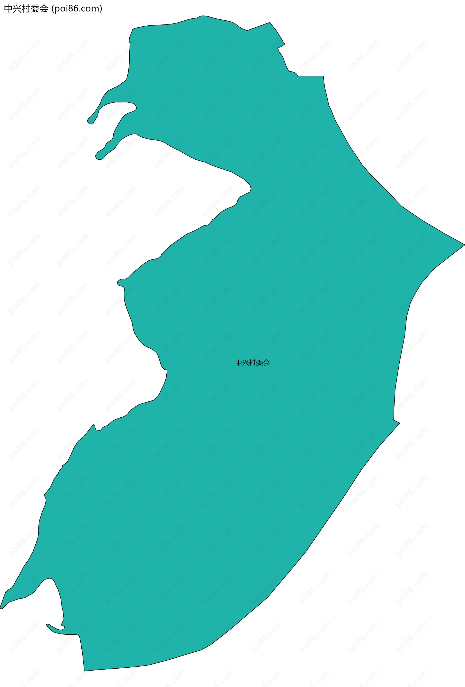 中兴村委会边界地图