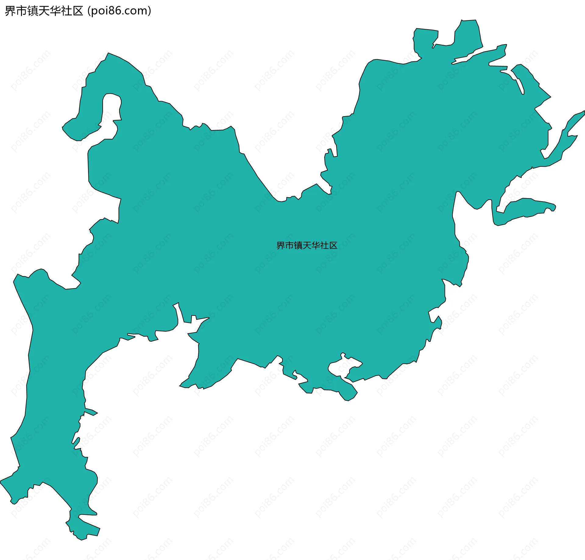 界市镇天华社区边界地图