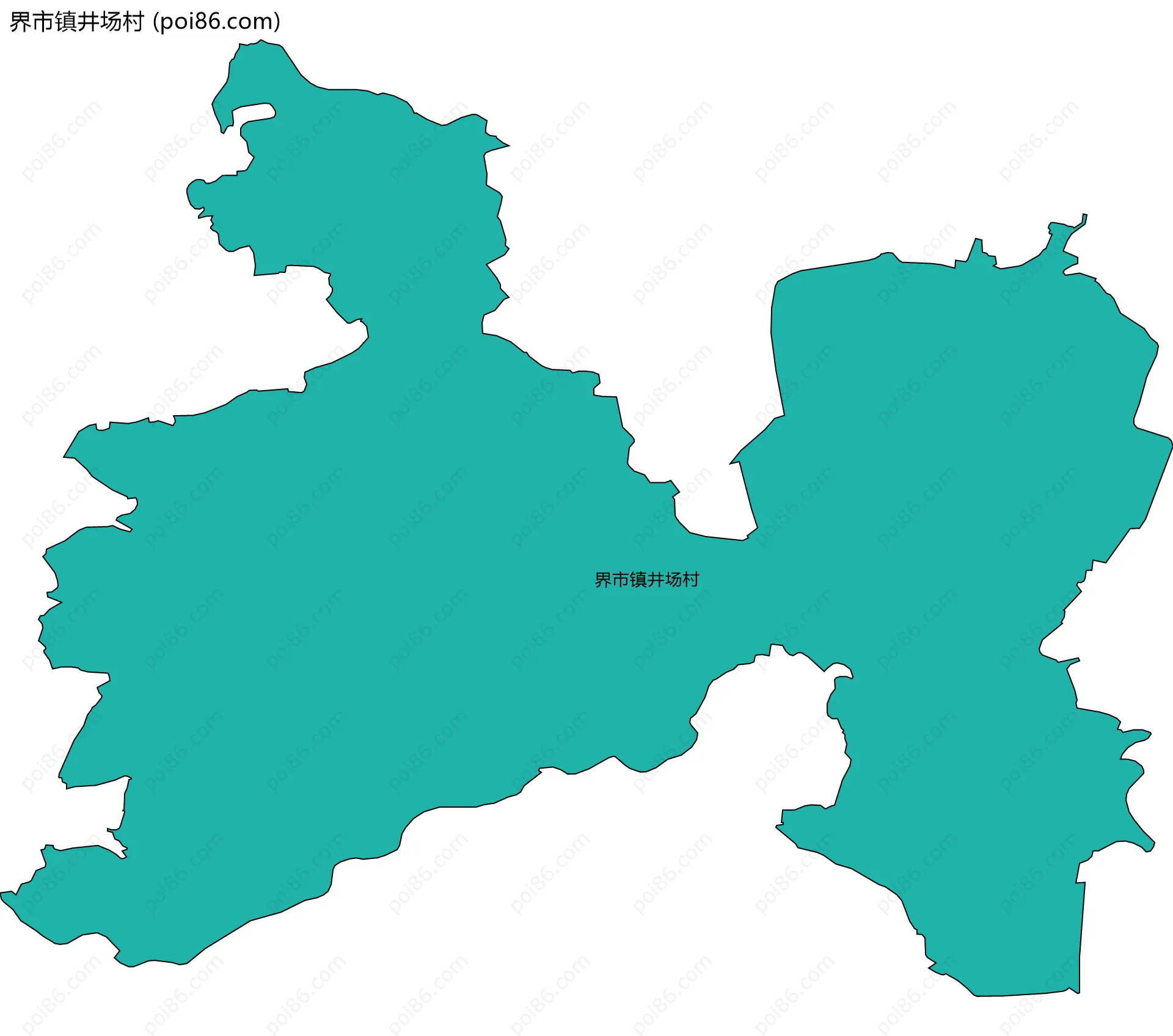 界市镇井场村边界地图