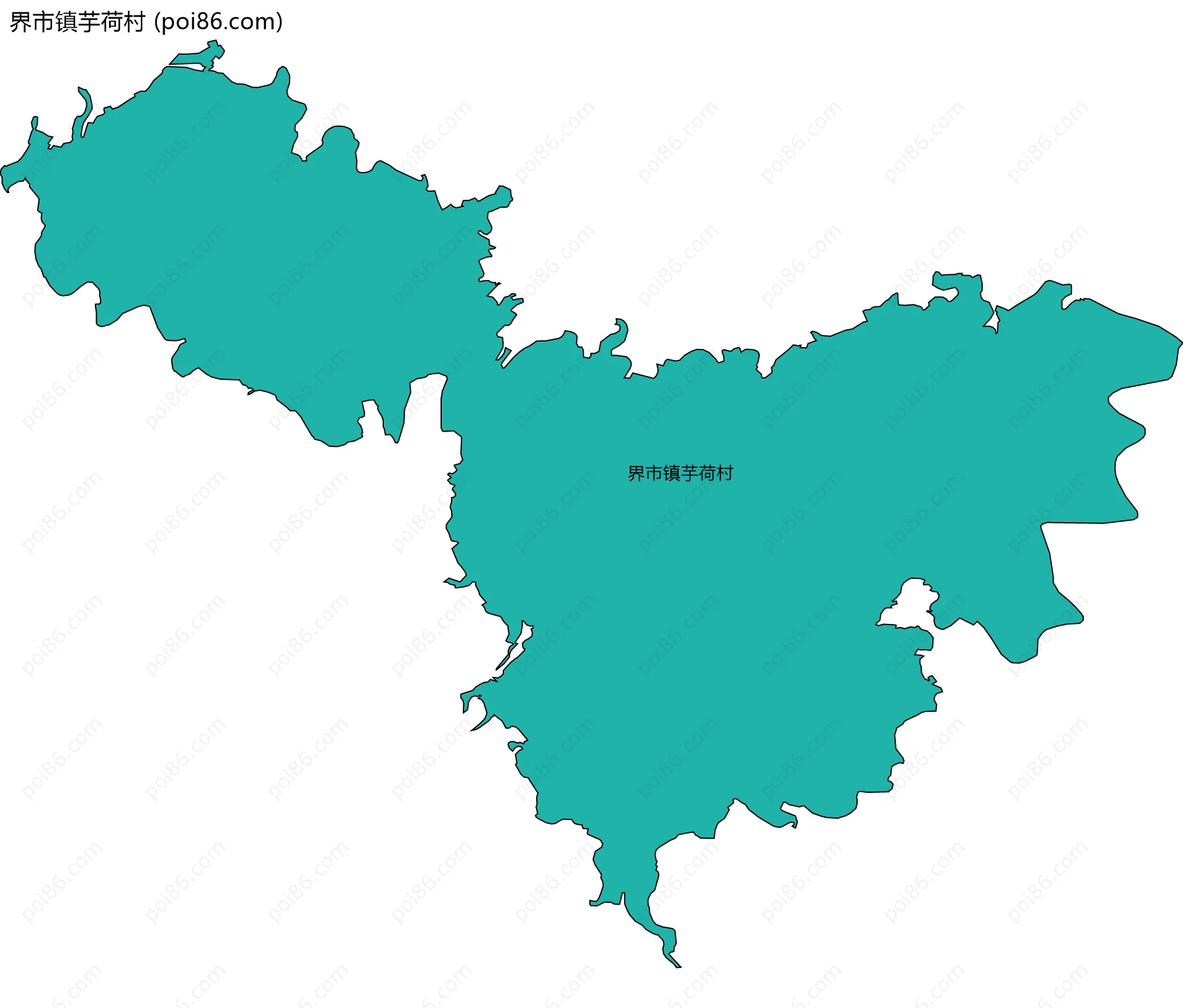 界市镇芋荷村边界地图