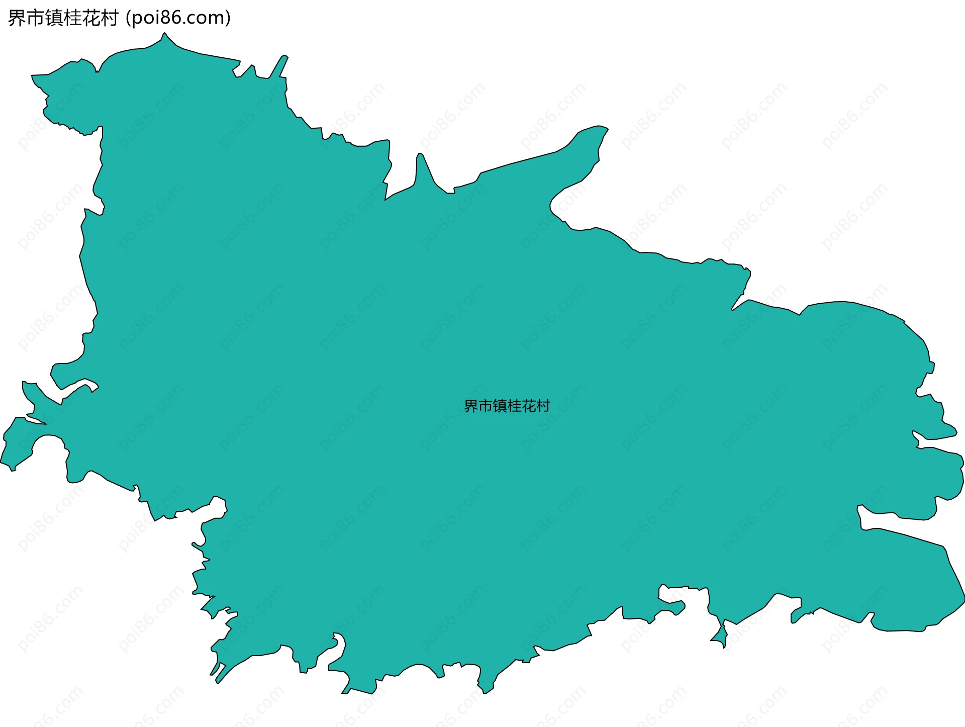 界市镇桂花村边界地图