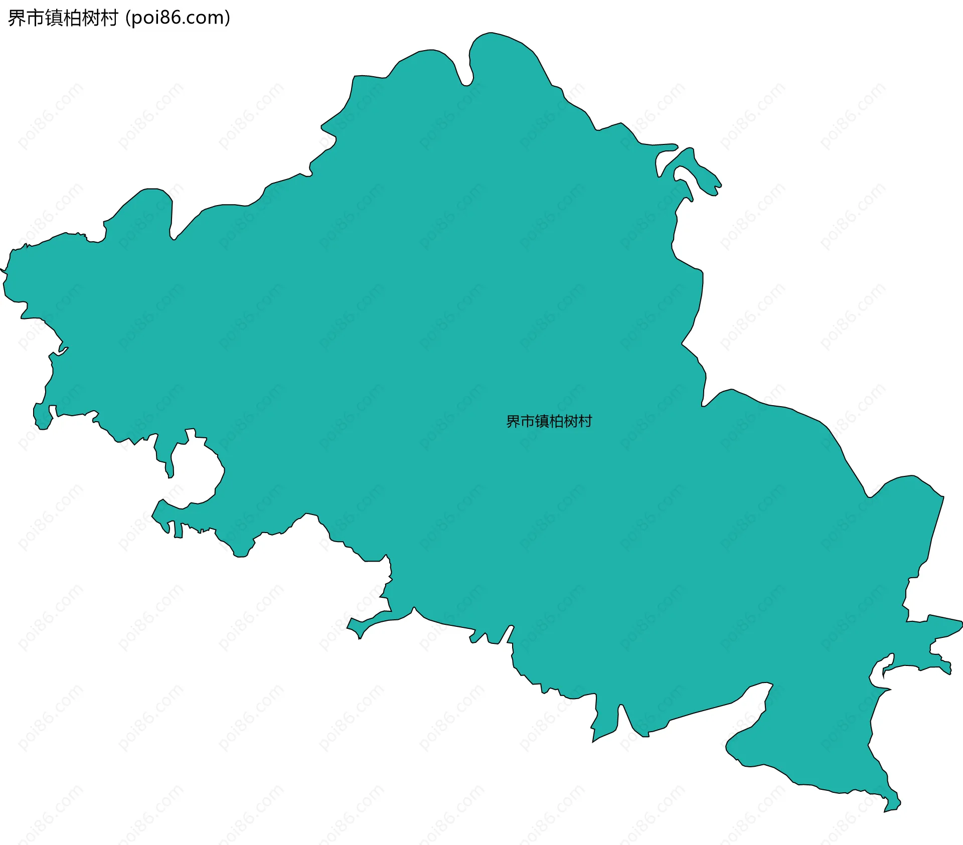 界市镇柏树村边界地图