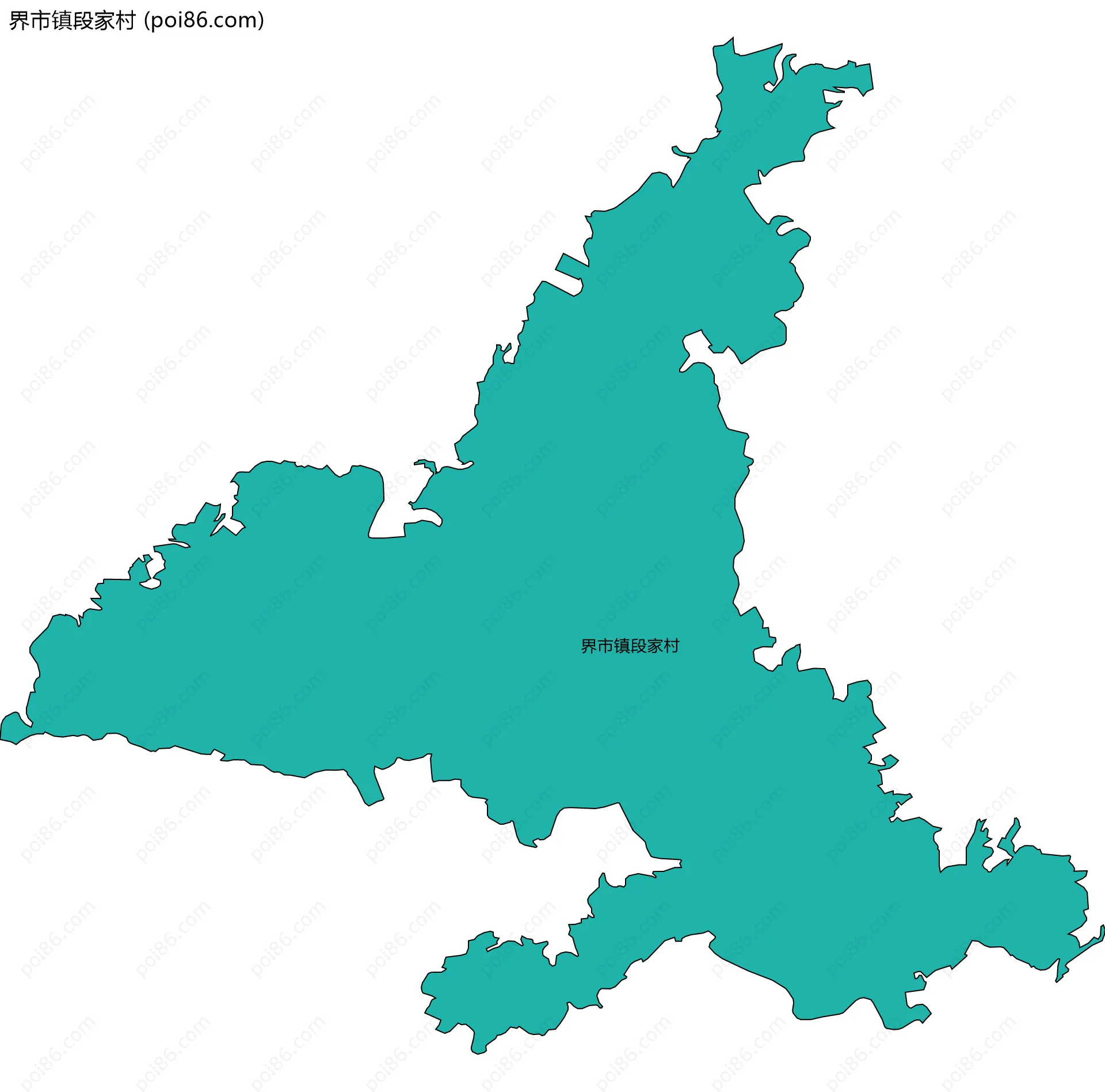 界市镇段家村边界地图