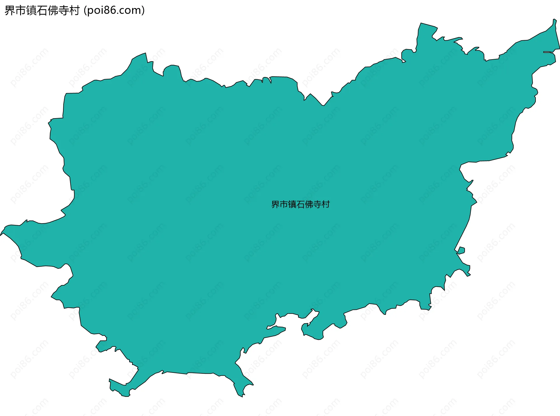 界市镇石佛寺村边界地图