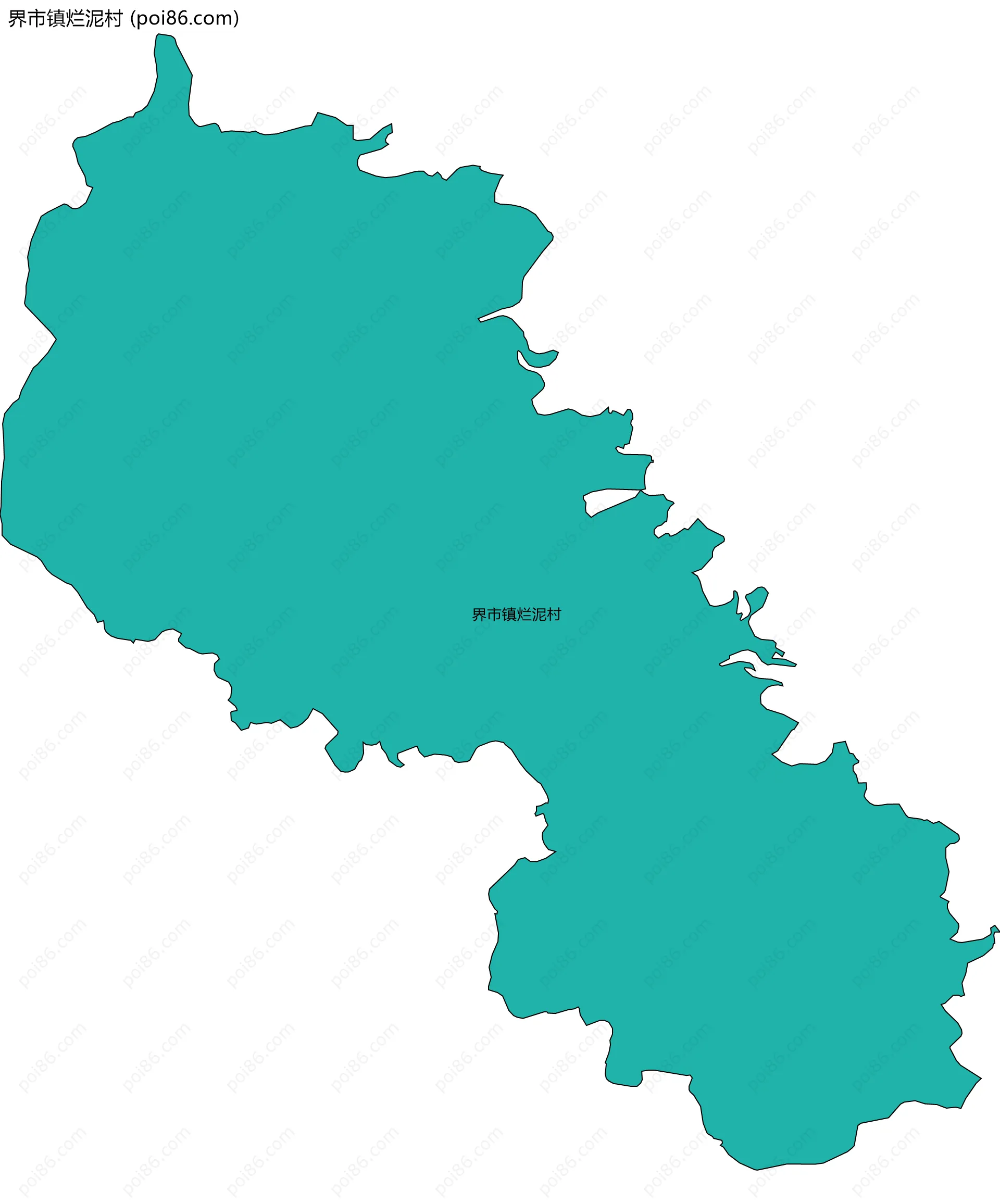 界市镇烂泥村边界地图