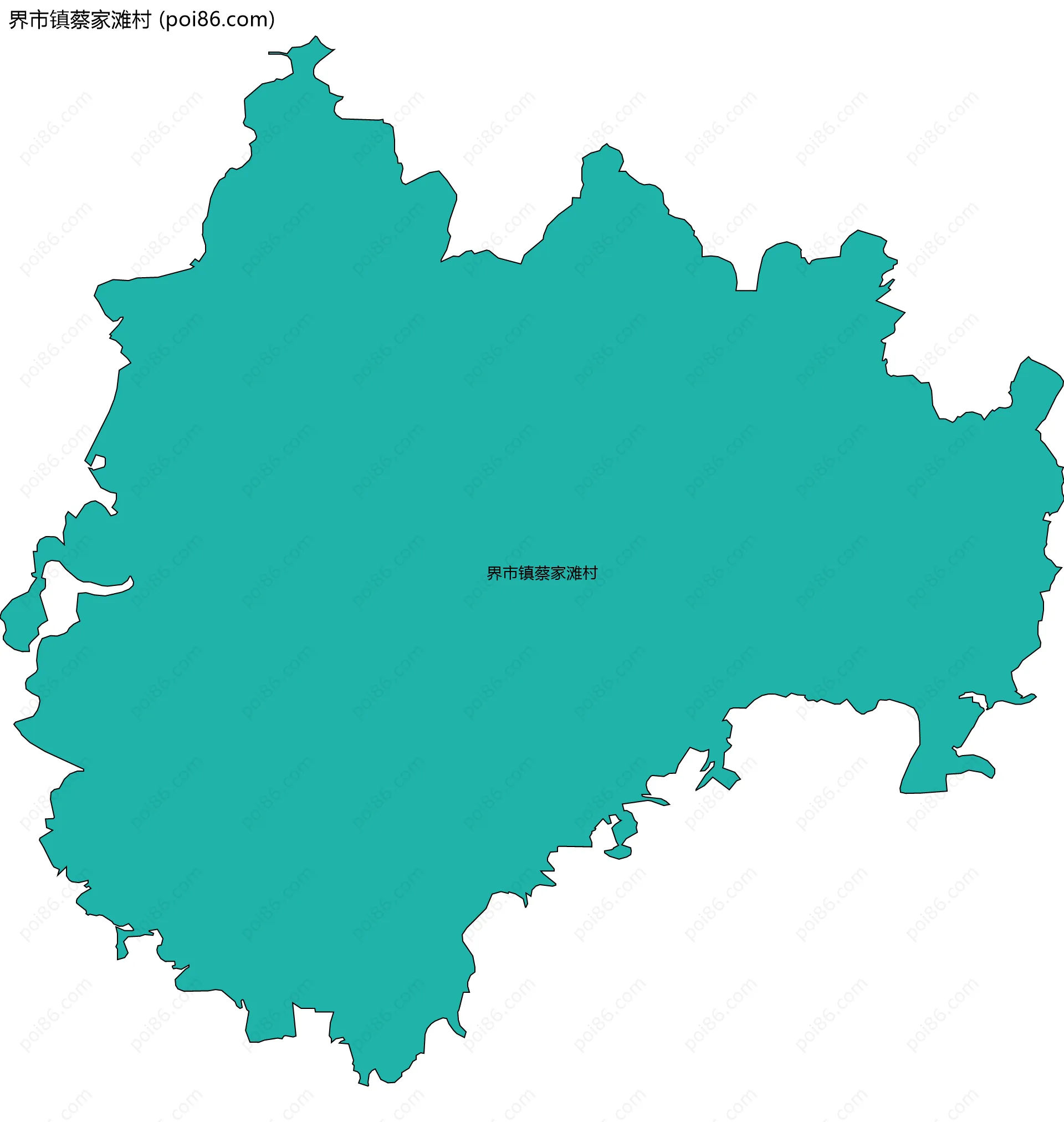 界市镇蔡家滩村边界地图