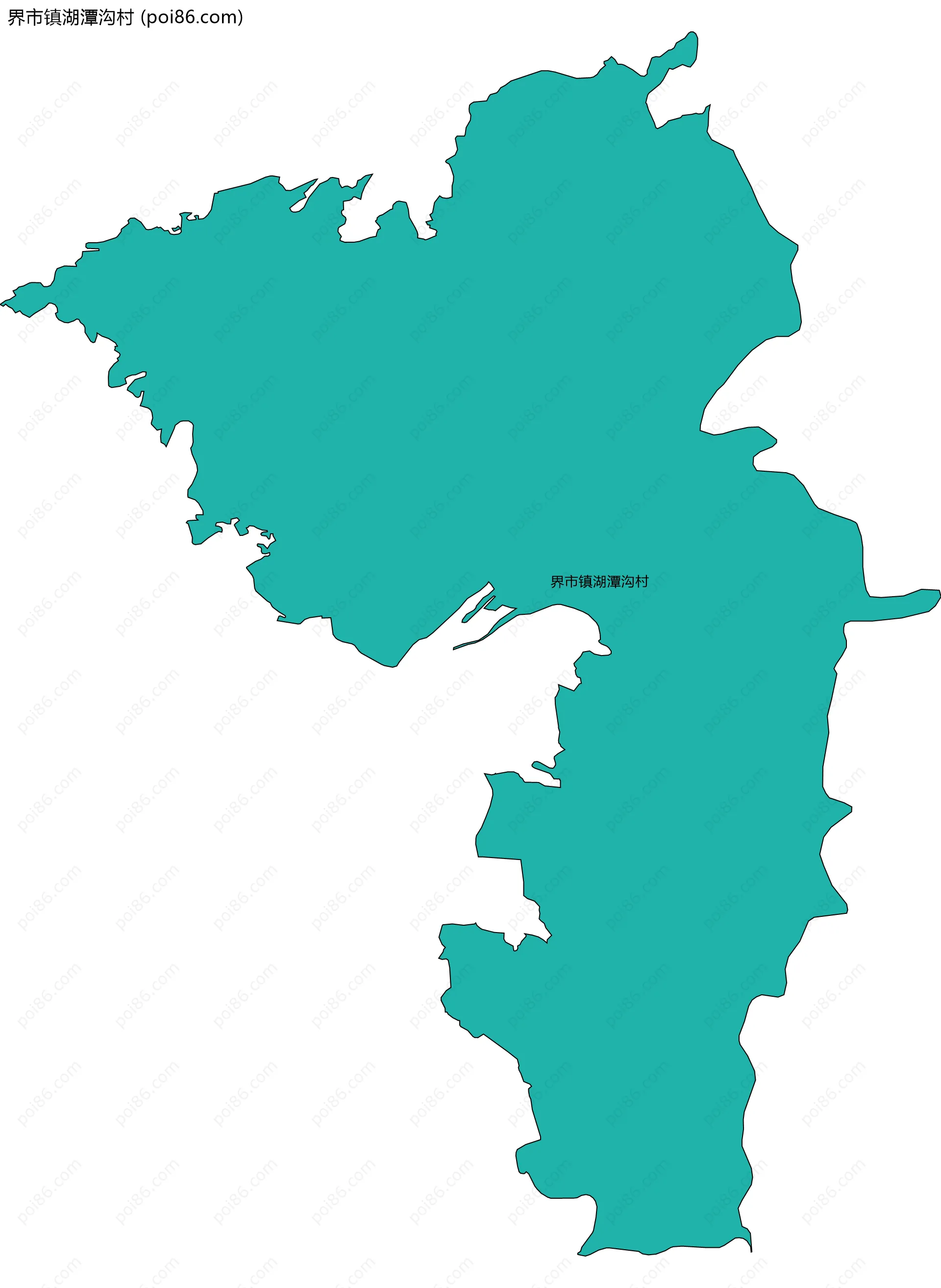 界市镇湖潭沟村边界地图