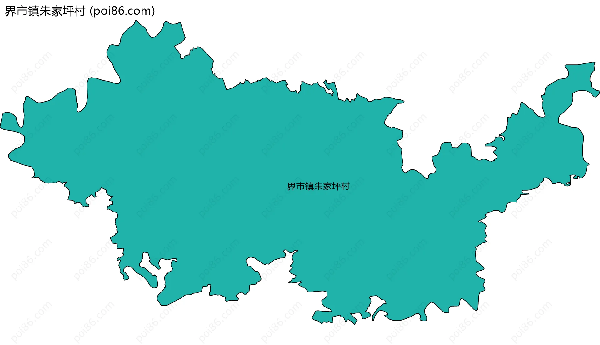 界市镇朱家坪村边界地图