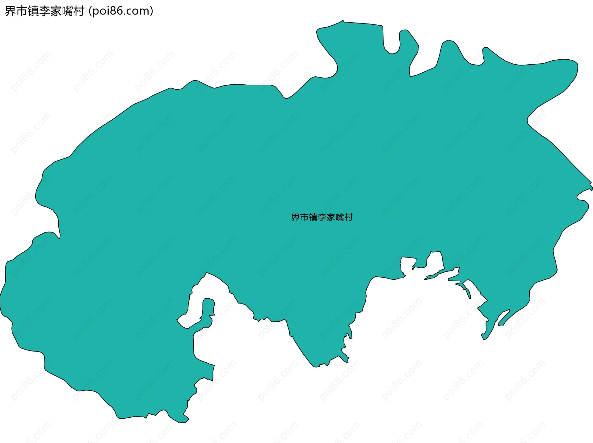 界市镇李家嘴村边界地图