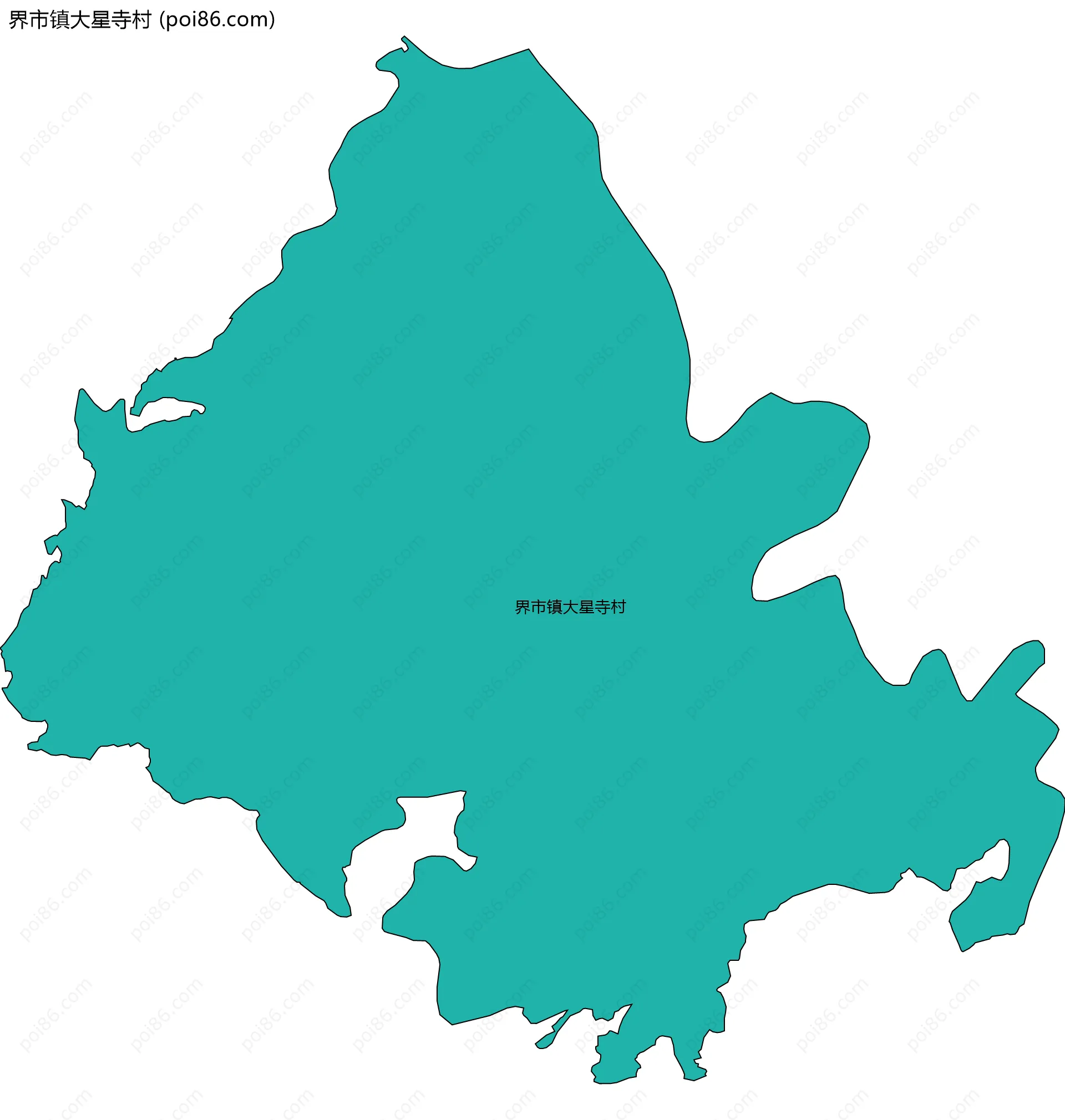 界市镇大星寺村边界地图