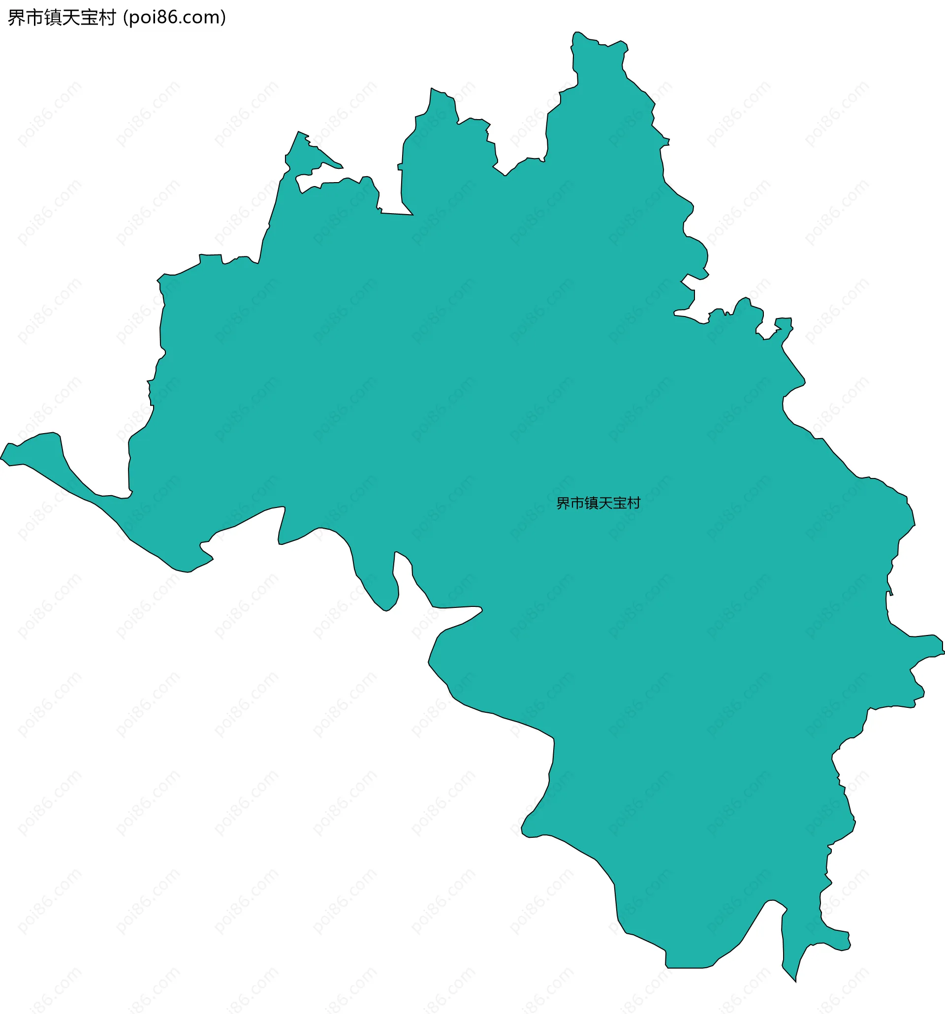 界市镇天宝村边界地图