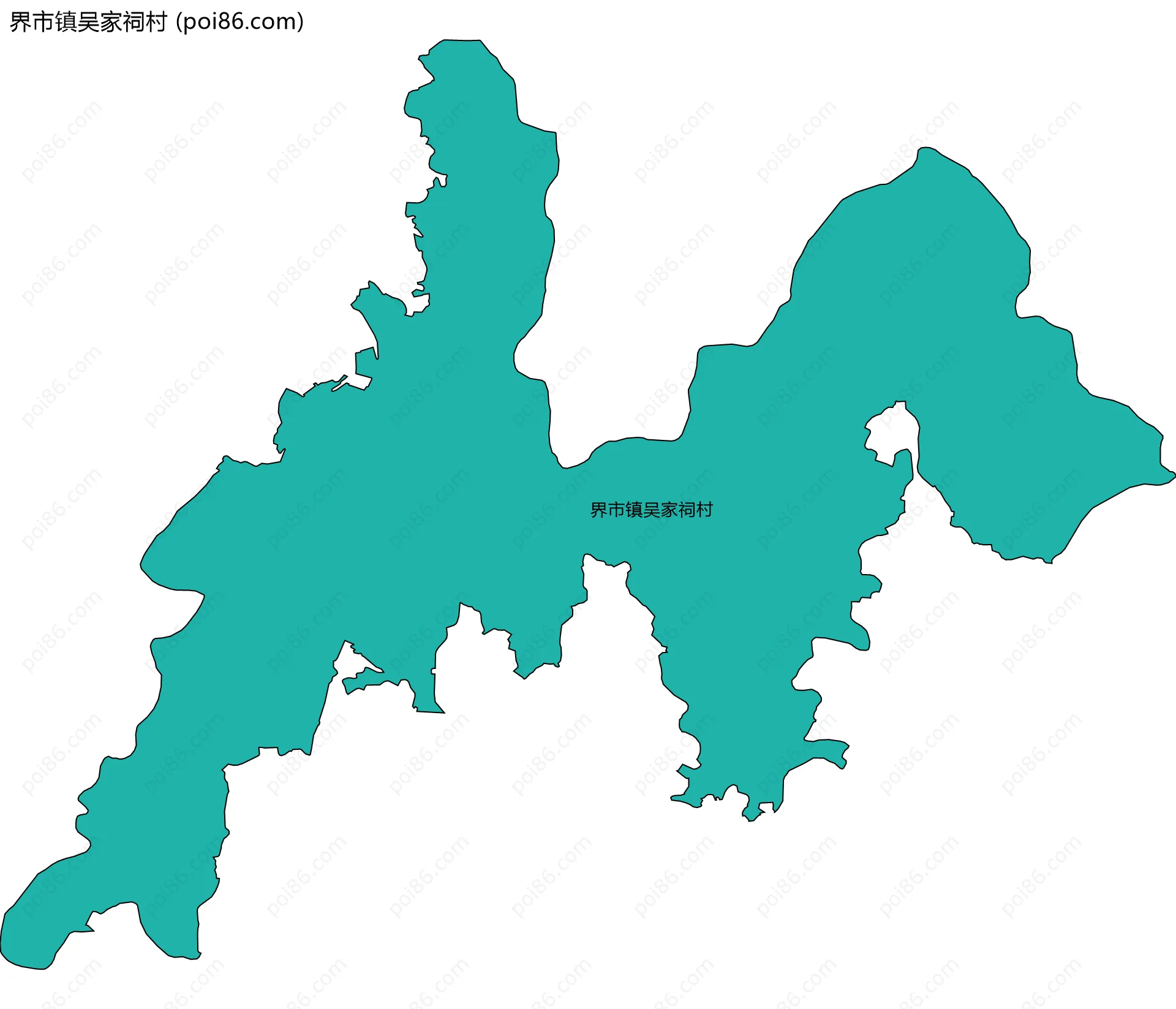 界市镇吴家祠村边界地图