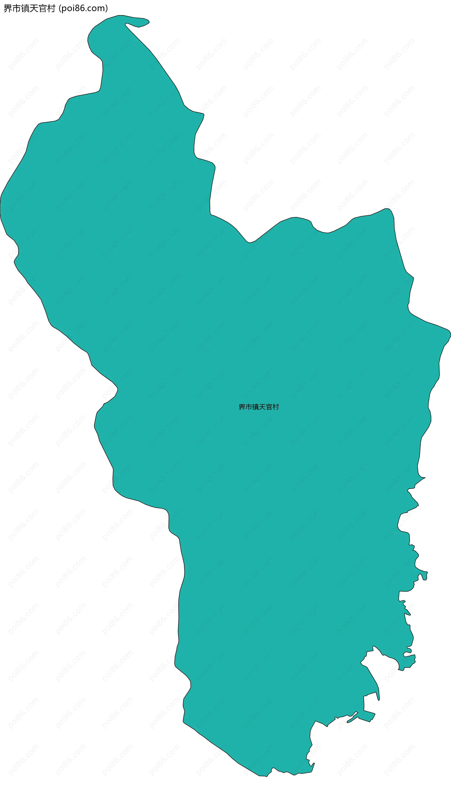 界市镇天官村边界地图