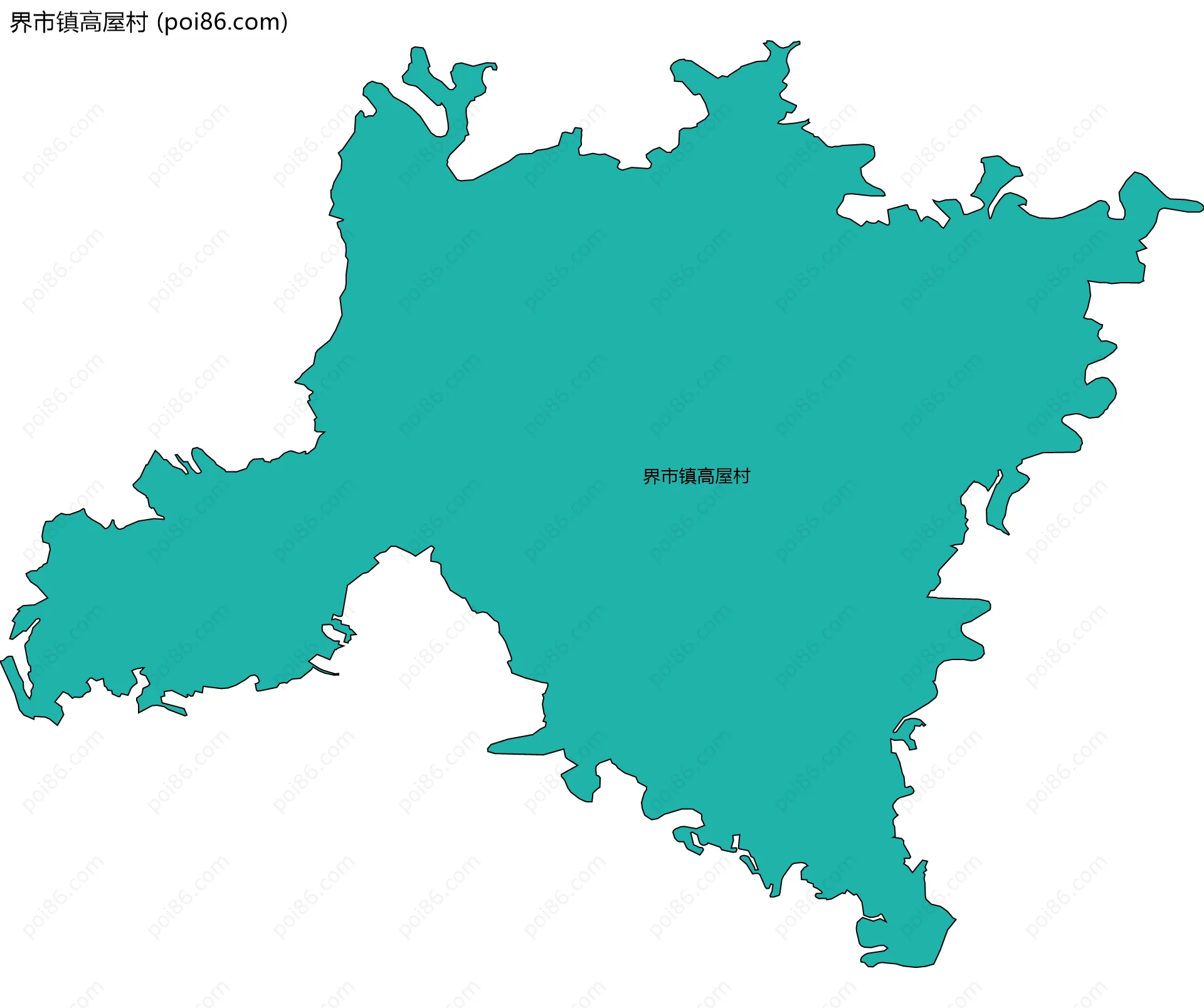 界市镇高屋村边界地图