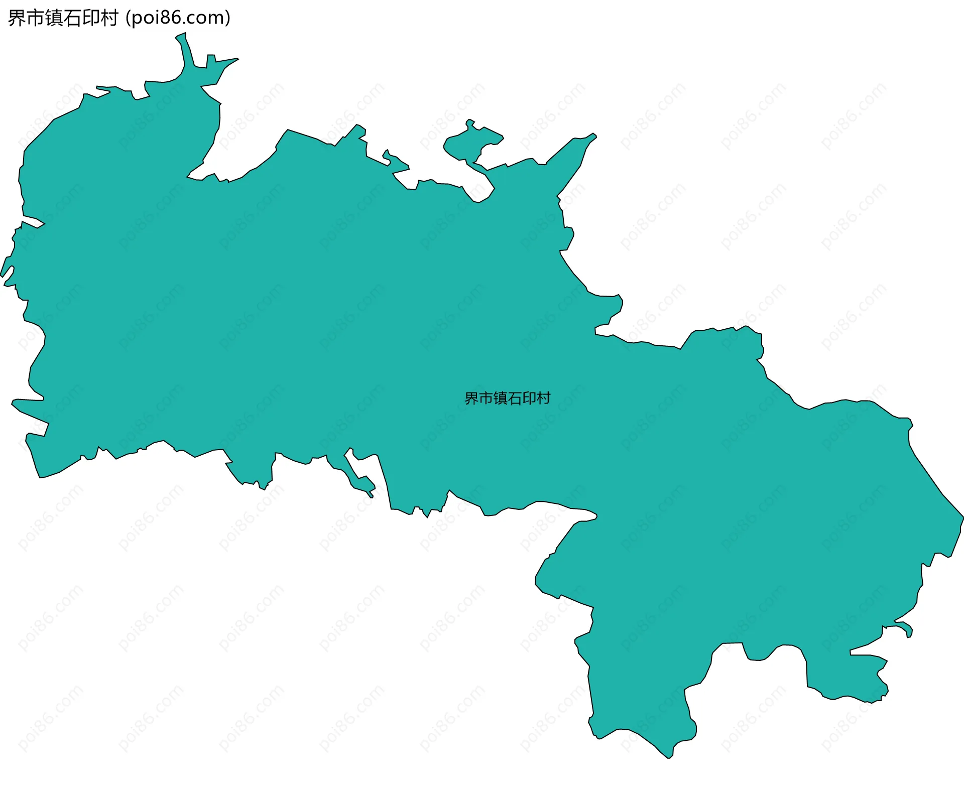 界市镇石印村边界地图