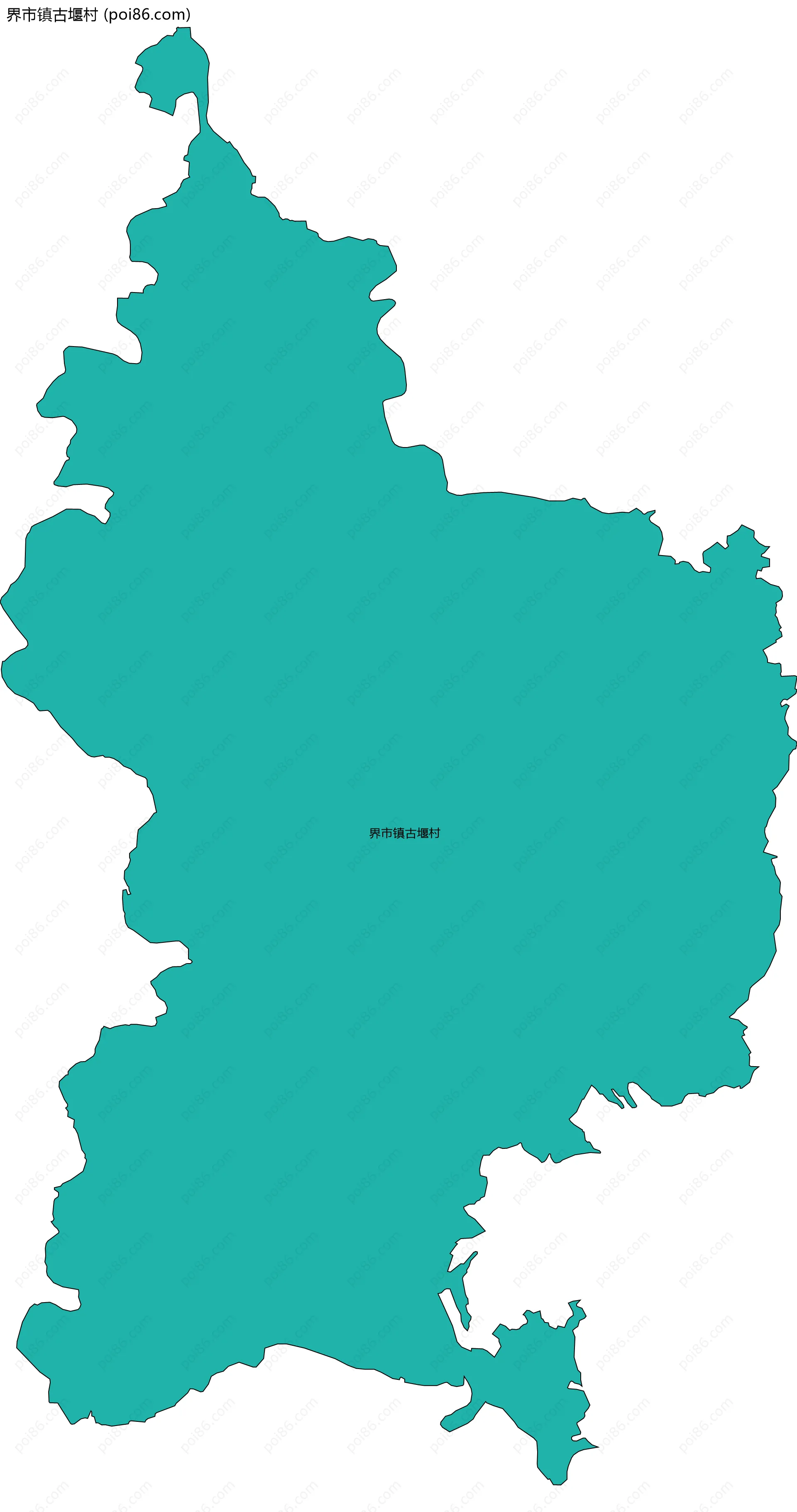 界市镇古堰村边界地图