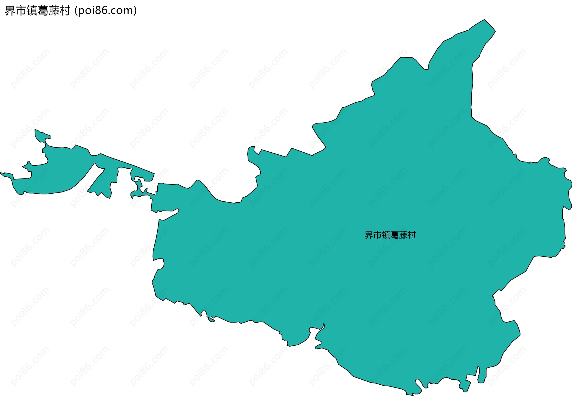界市镇葛藤村边界地图
