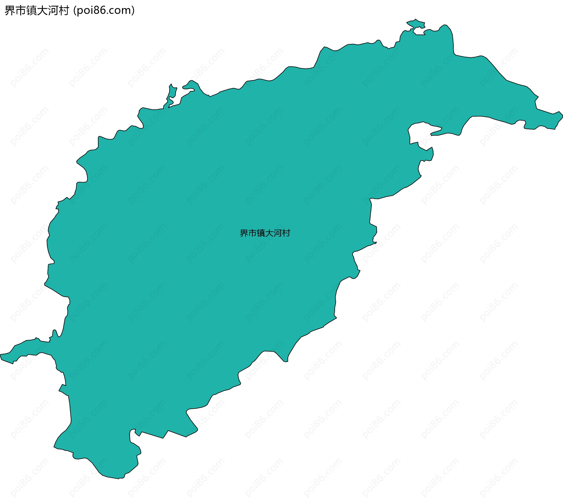 界市镇大河村边界地图