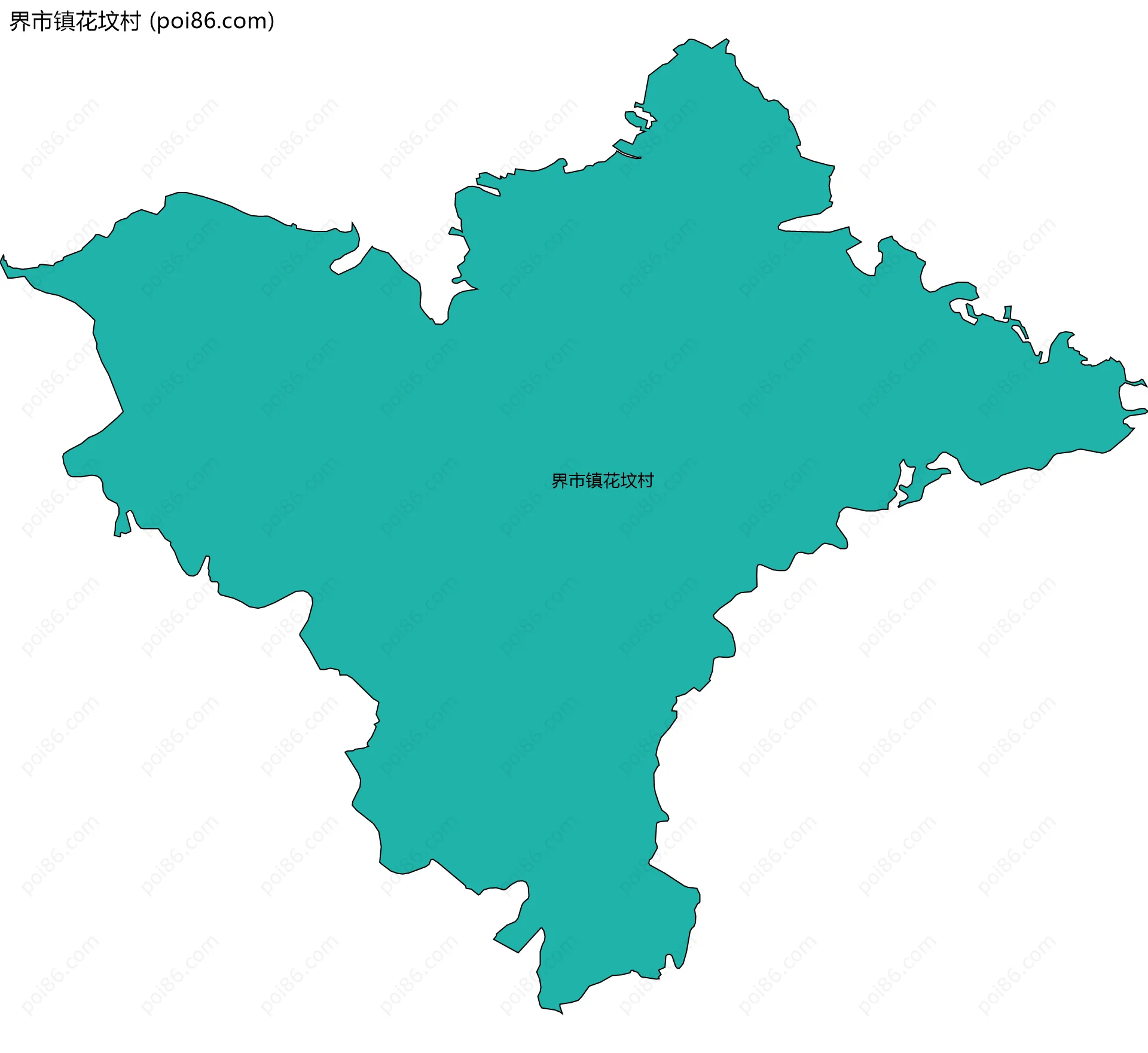 界市镇花坟村边界地图