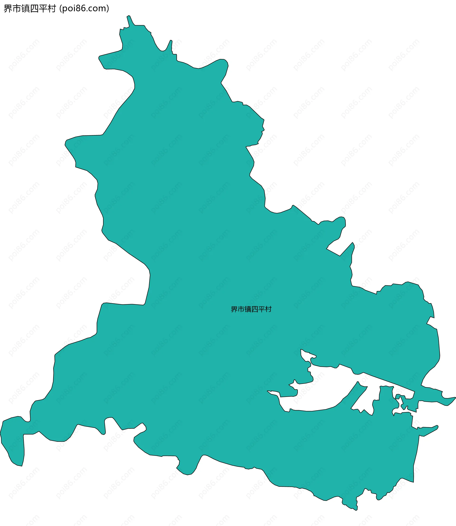 界市镇四平村边界地图