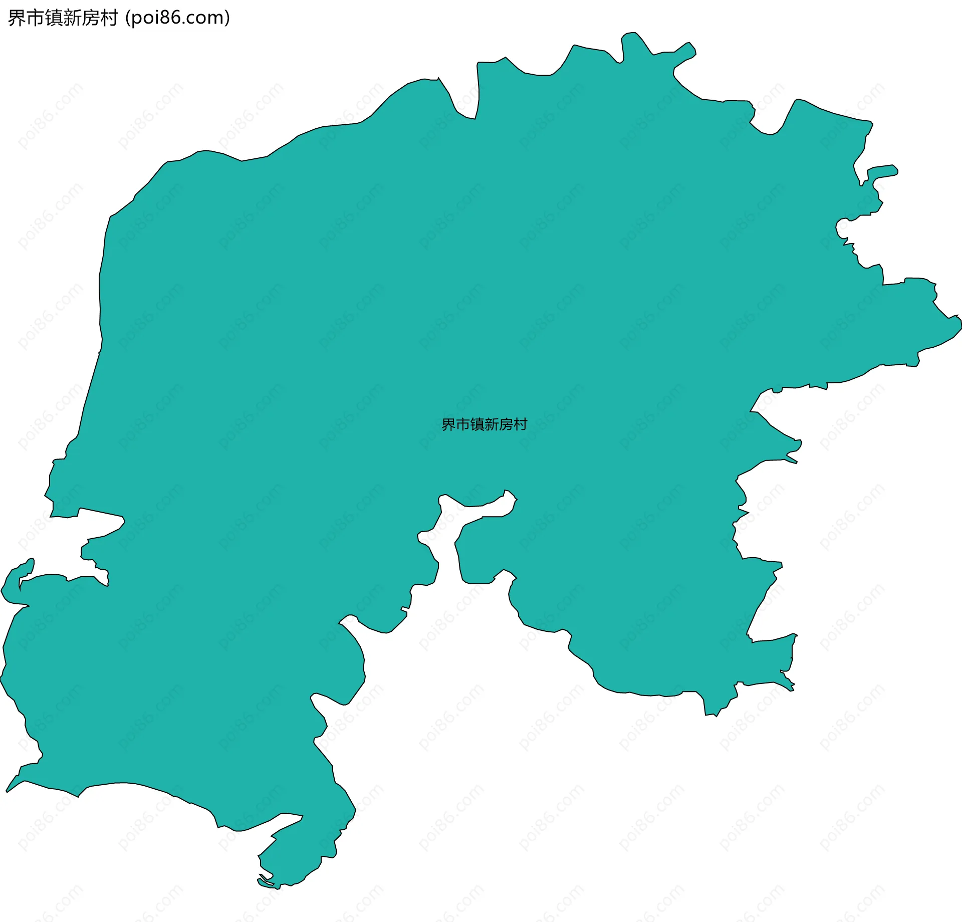 界市镇新房村边界地图