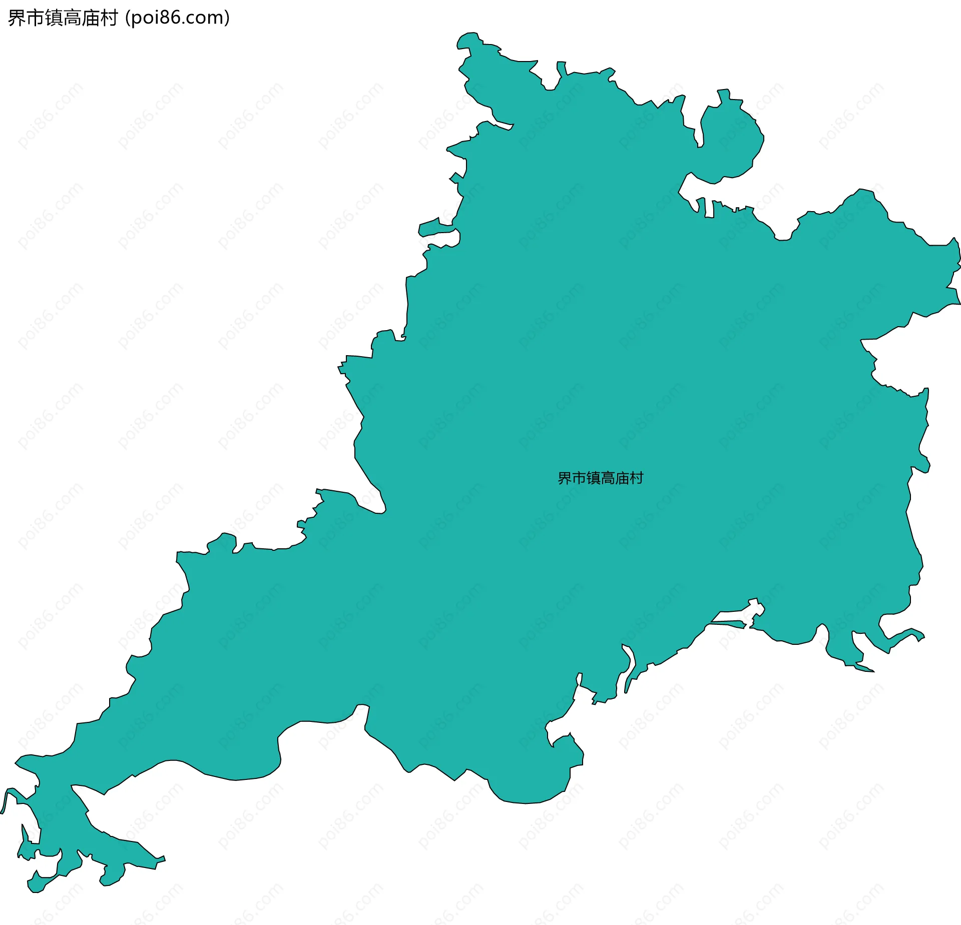 界市镇高庙村边界地图