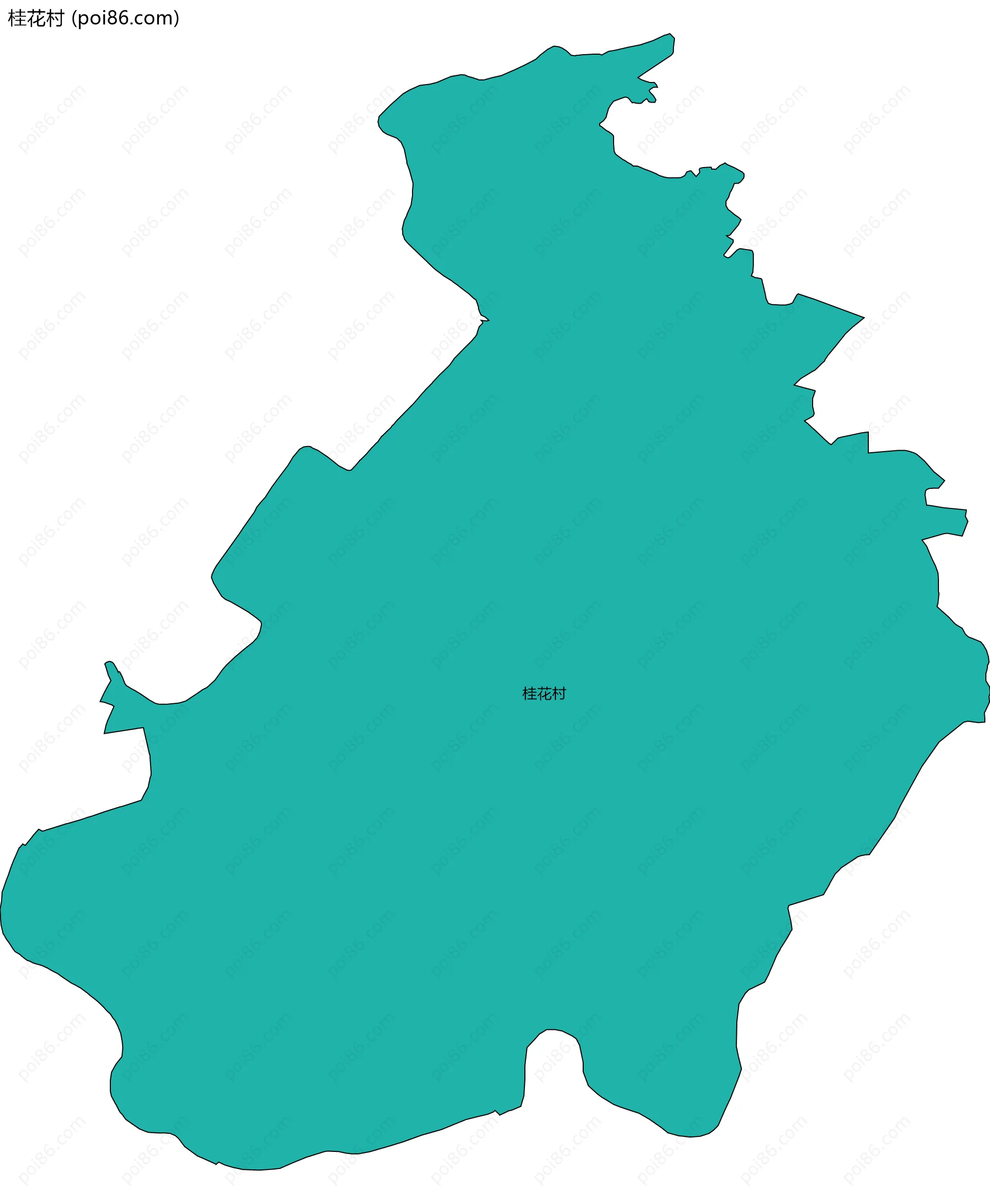 桂花村边界地图