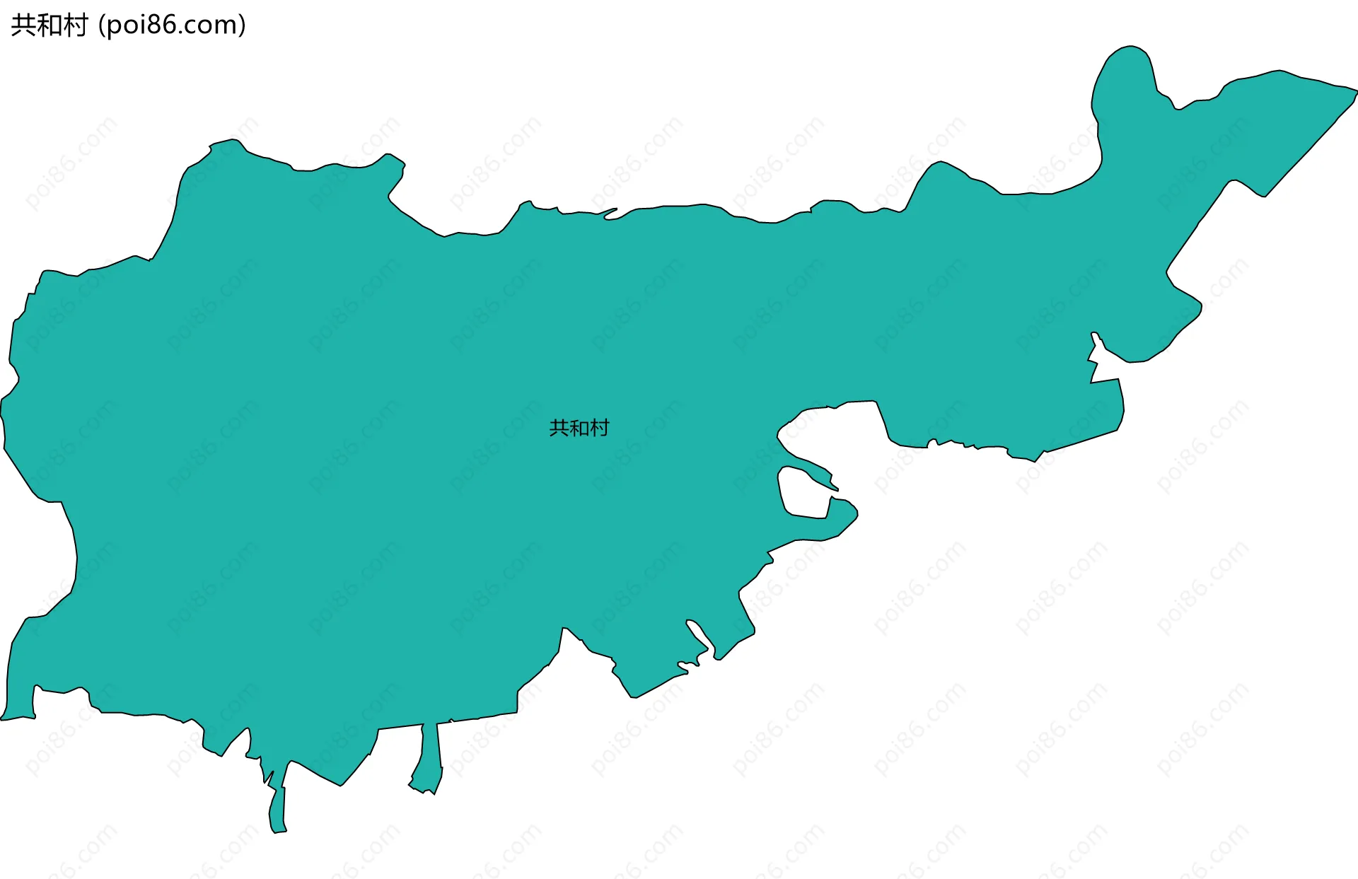 共和村边界地图