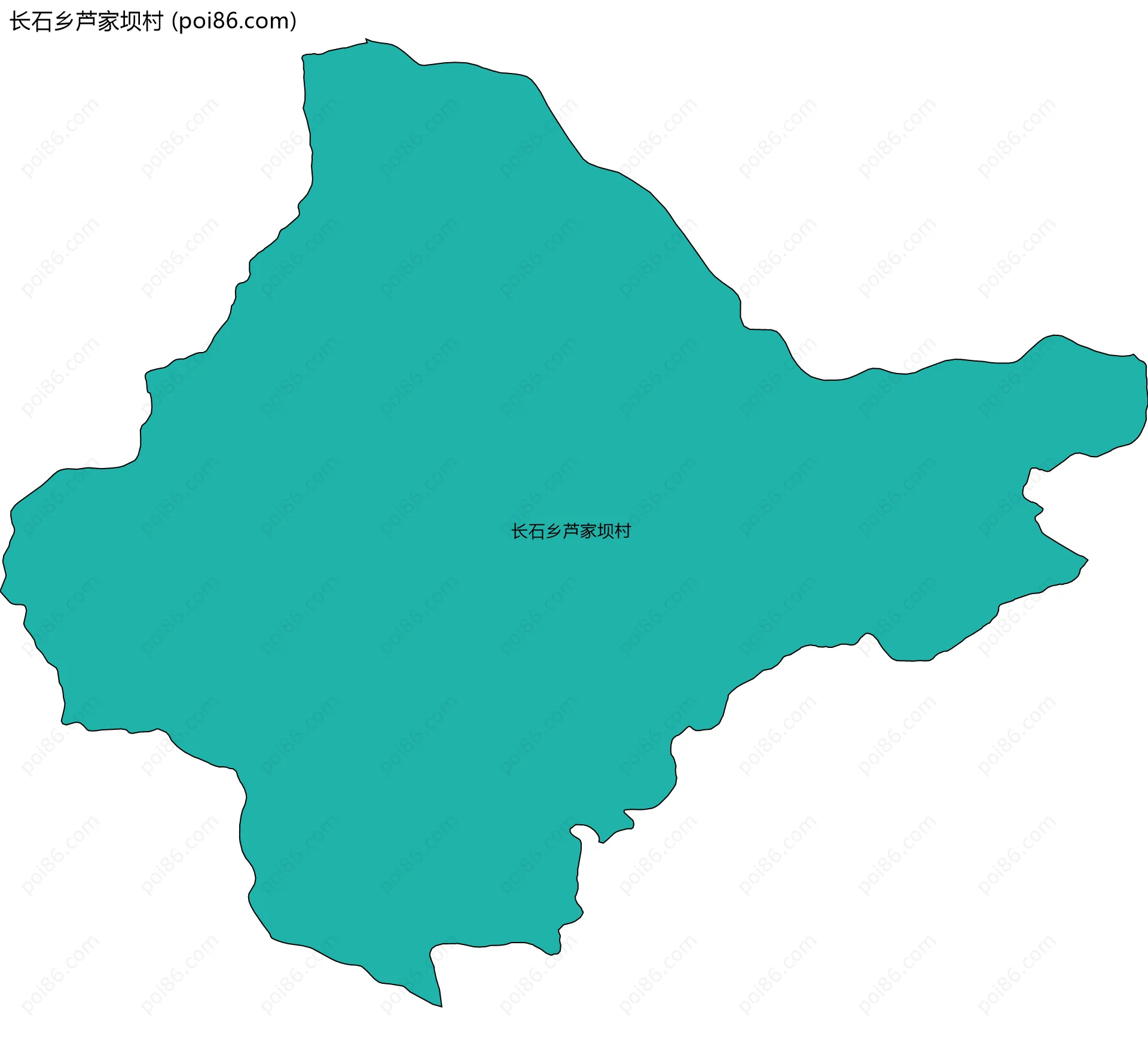 长石乡芦家坝村边界地图